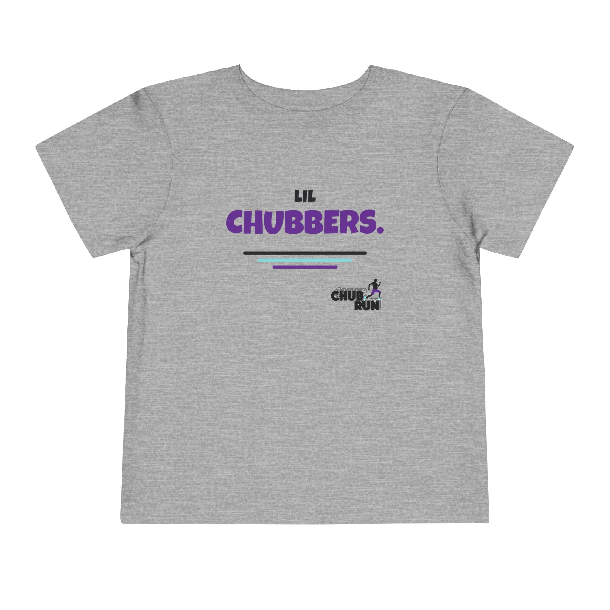 Lil Chubbers Toddler Tee — Cute Purple Logo Short Sleeve Shirt