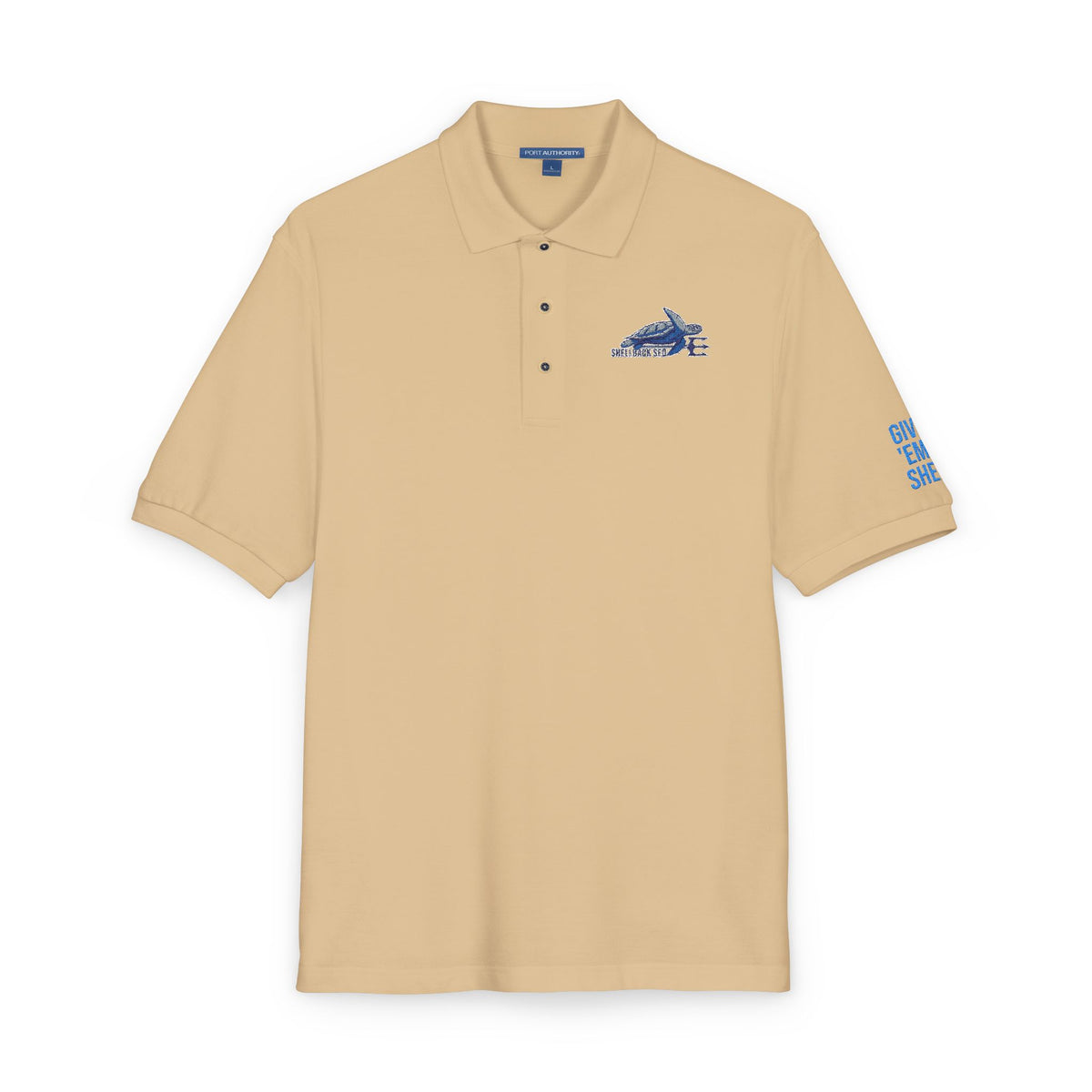 Shellback SEO Embroidered Polo - Give 'Em Shell