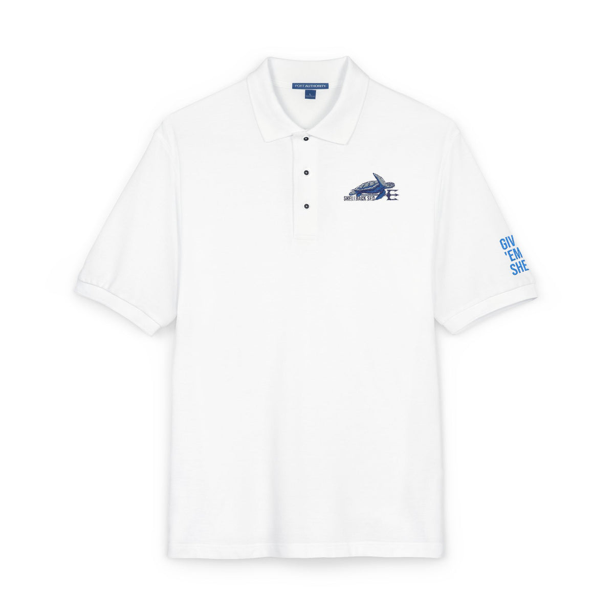 Shellback SEO Embroidered Polo - Give 'Em Shell