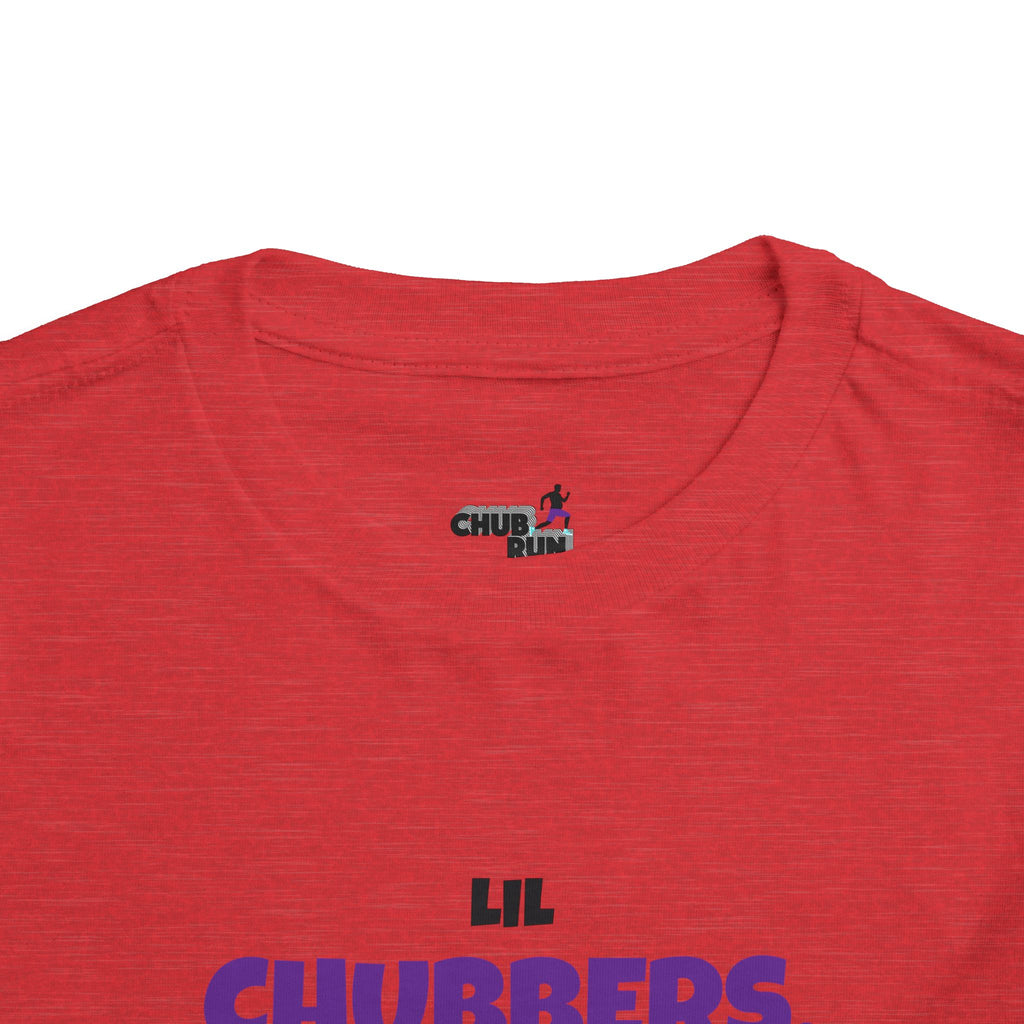 Lil Chubbers Toddler Tee — Cute Purple Logo Short Sleeve Shirt