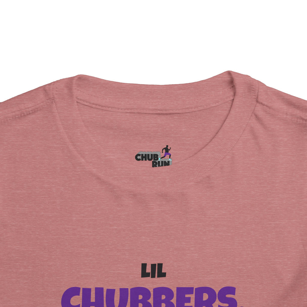 Lil Chubbers Toddler Tee — Cute Purple Logo Short Sleeve Shirt