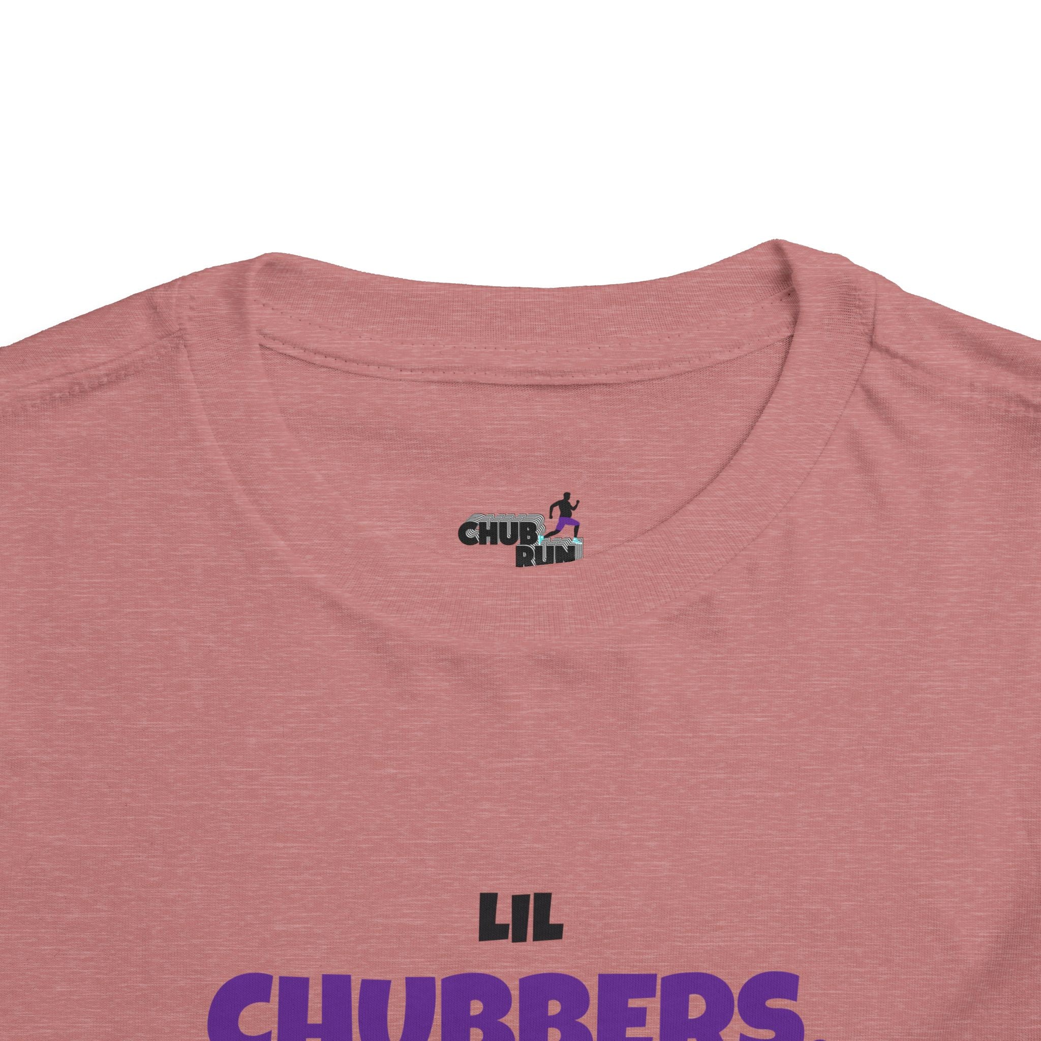 Lil Chubbers Toddler Tee — Cute Purple Logo Short Sleeve Shirt