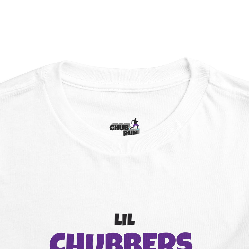 Lil Chubbers Toddler Tee — Cute Purple Logo Short Sleeve Shirt