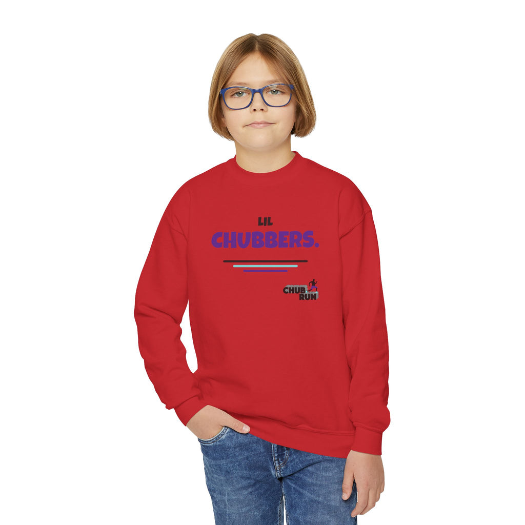 Youth Crewneck Sweatshirt — "Lil Chubbers" Graphic Pullover for Kids