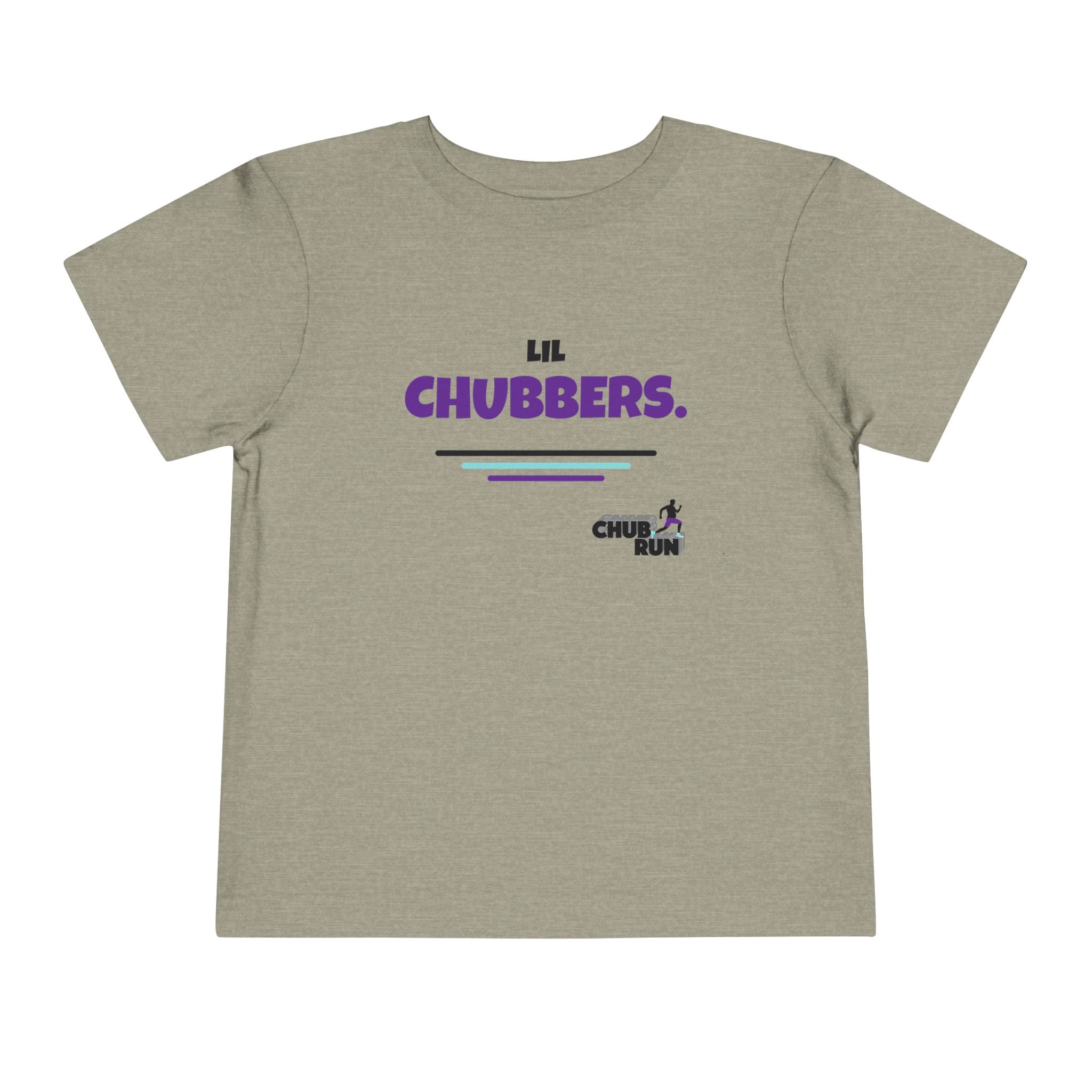 Lil Chubbers Toddler Tee — Cute Purple Logo Short Sleeve Shirt