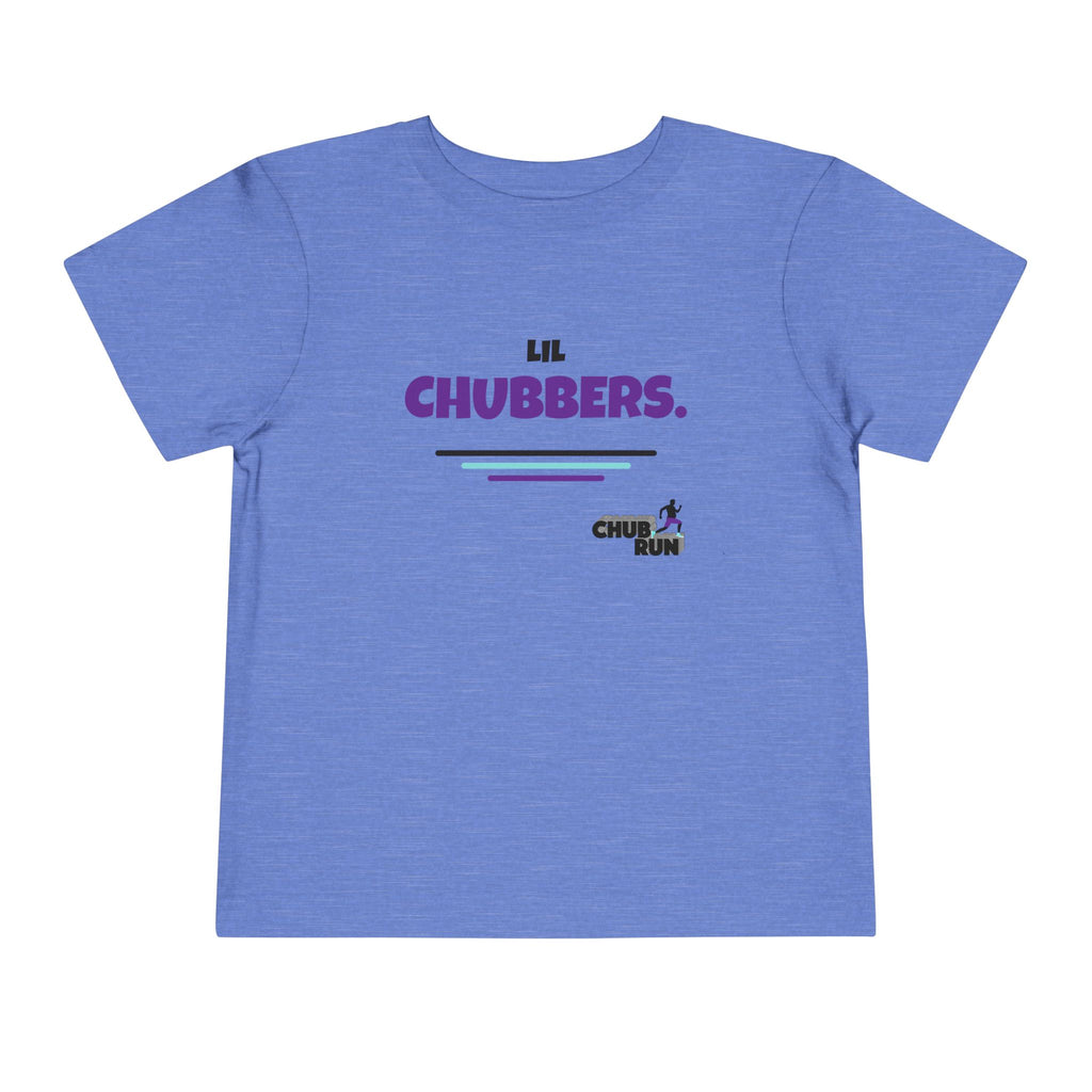 Lil Chubbers Toddler Tee — Cute Purple Logo Short Sleeve Shirt