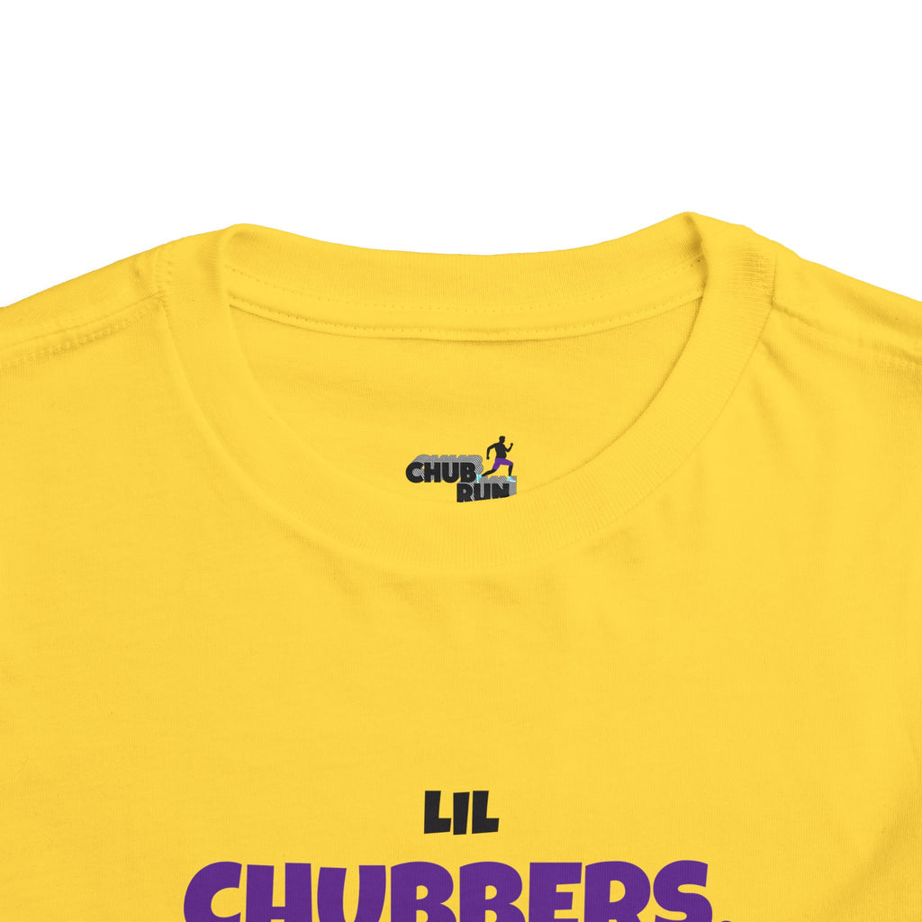 Lil Chubbers Toddler Tee — Cute Purple Logo Short Sleeve Shirt