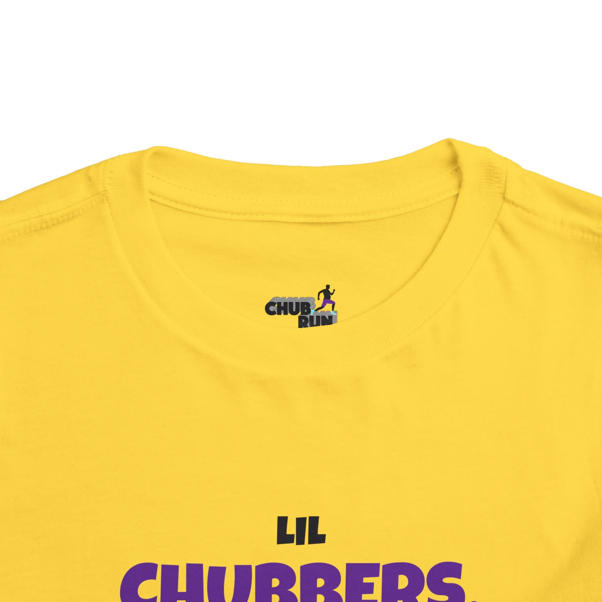 Lil Chubbers Toddler Tee — Cute Purple Logo Short Sleeve Shirt
