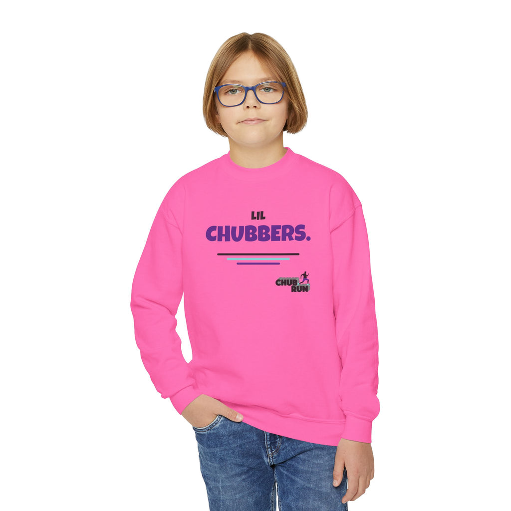 Youth Crewneck Sweatshirt — "Lil Chubbers" Graphic Pullover for Kids