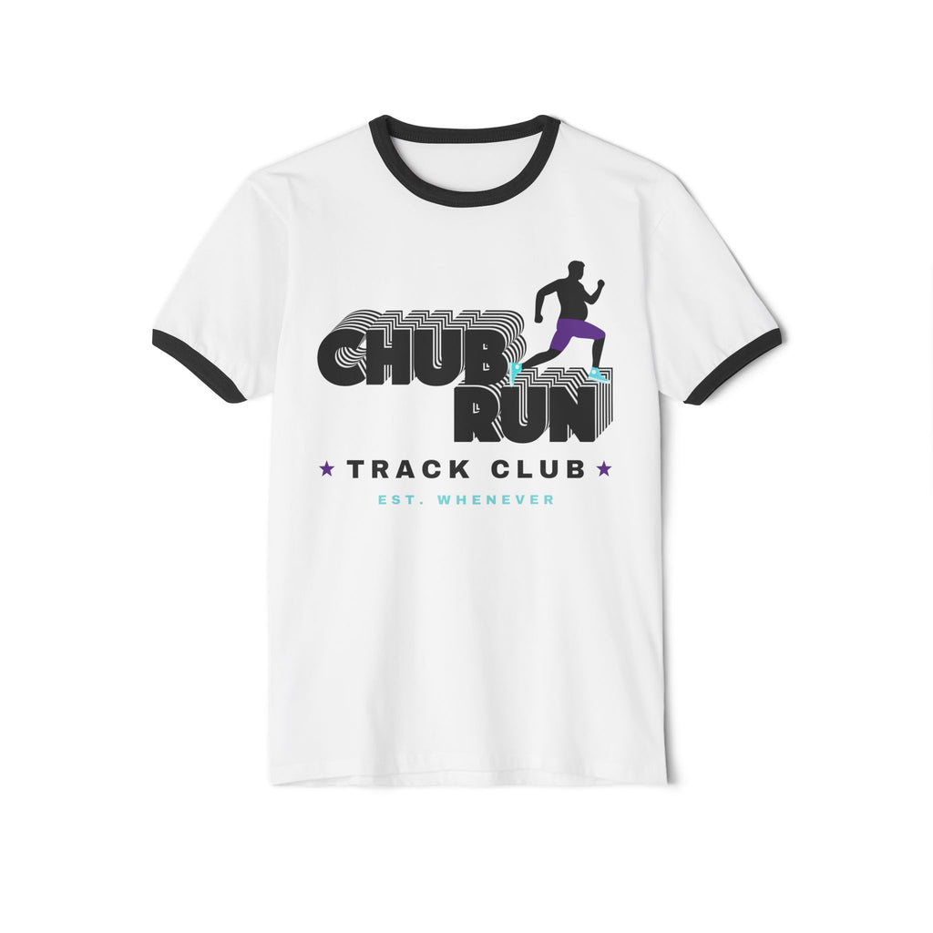 Chub Run Track Club Ringer T-Shirt — Vintage Runner Graphic