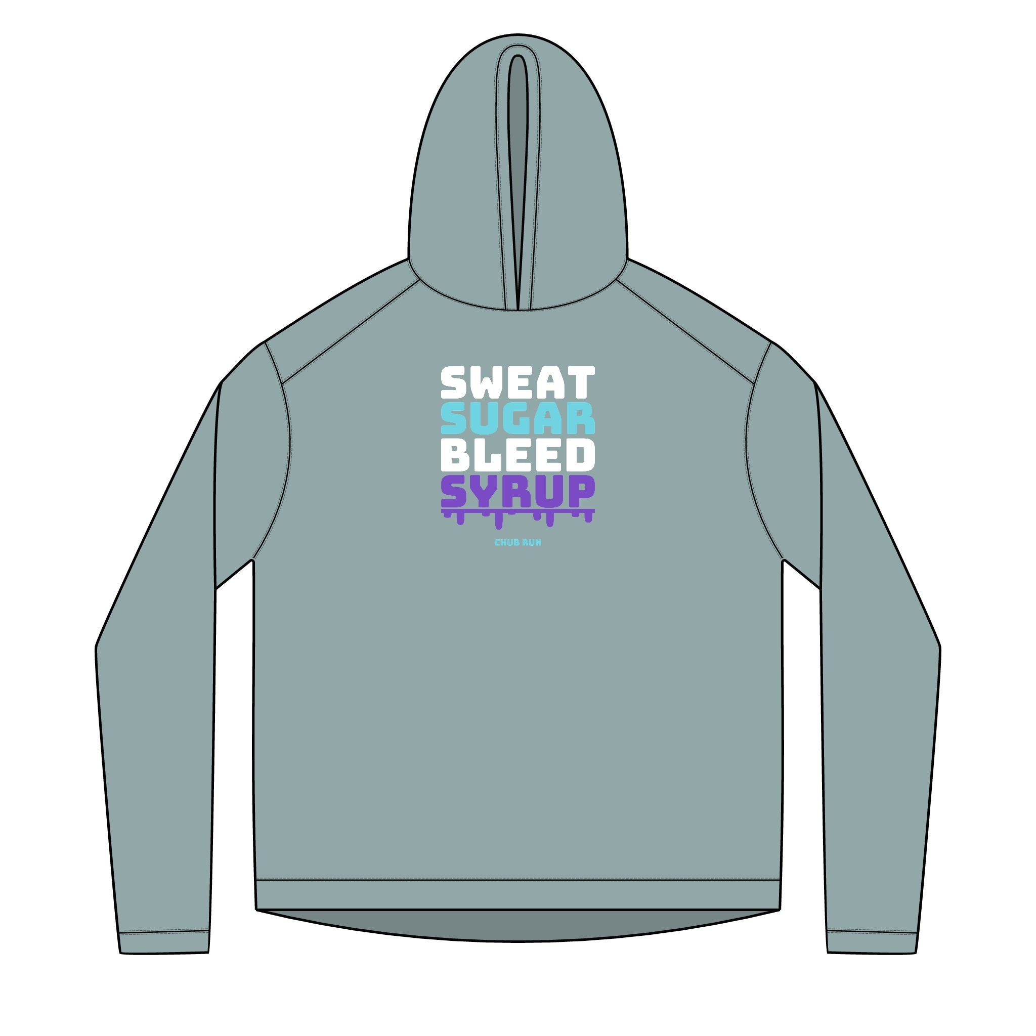 Sweat Sugar Bleed Syrup — UPF 50+ Sun Hoodie | Lightweight Running & Trail Layer