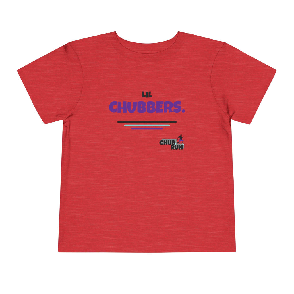 Lil Chubbers Toddler Tee — Cute Purple Logo Short Sleeve Shirt