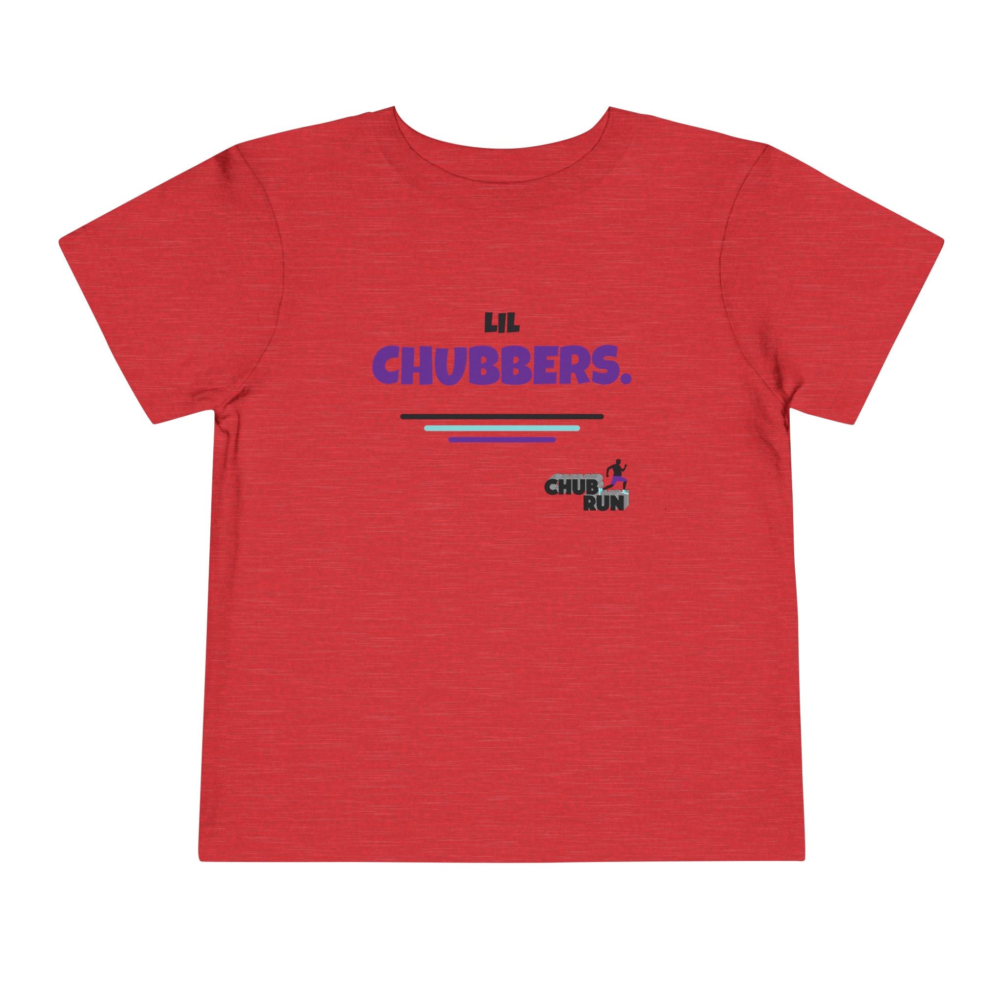 Lil Chubbers Toddler Tee — Cute Purple Logo Short Sleeve Shirt