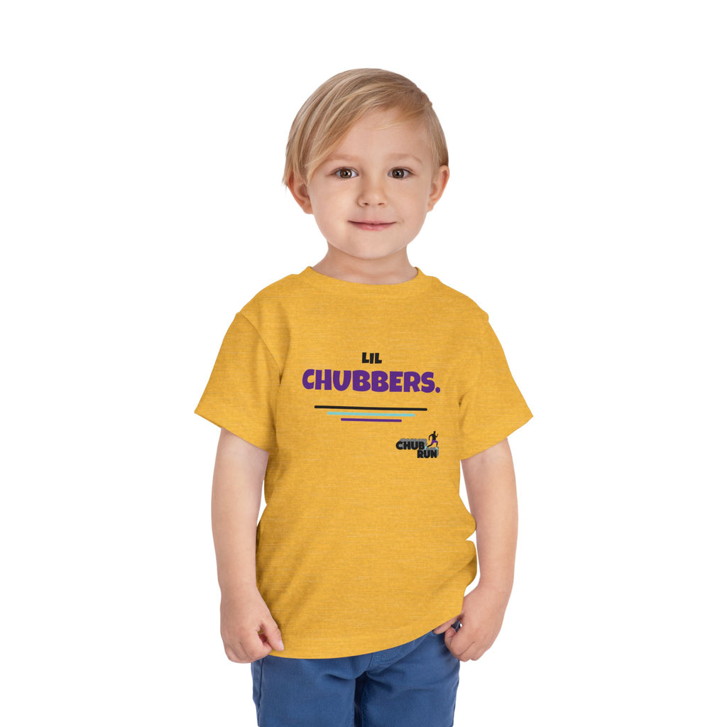 Lil Chubbers Toddler Tee — Cute Purple Logo Short Sleeve Shirt