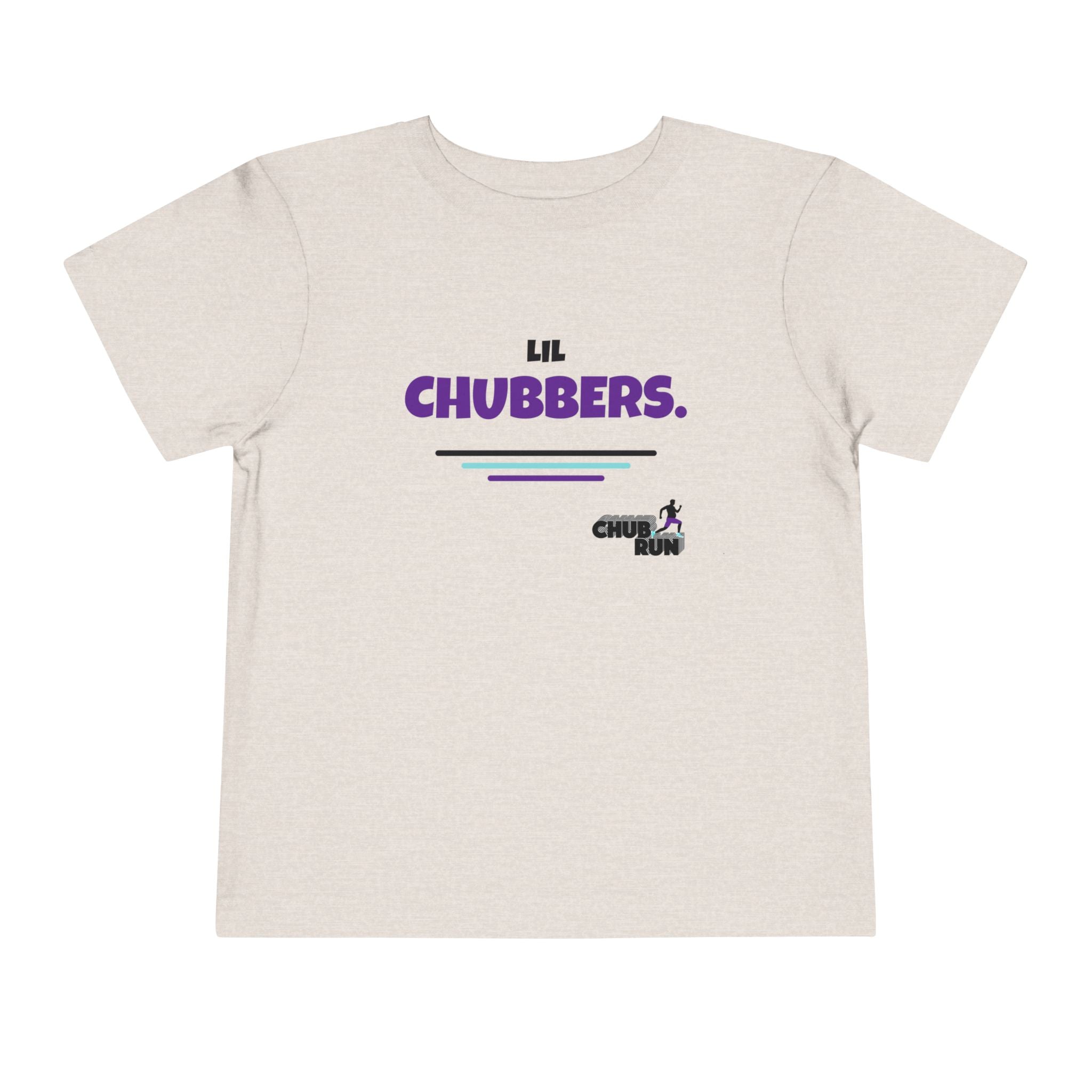 Lil Chubbers Toddler Tee — Cute Purple Logo Short Sleeve Shirt