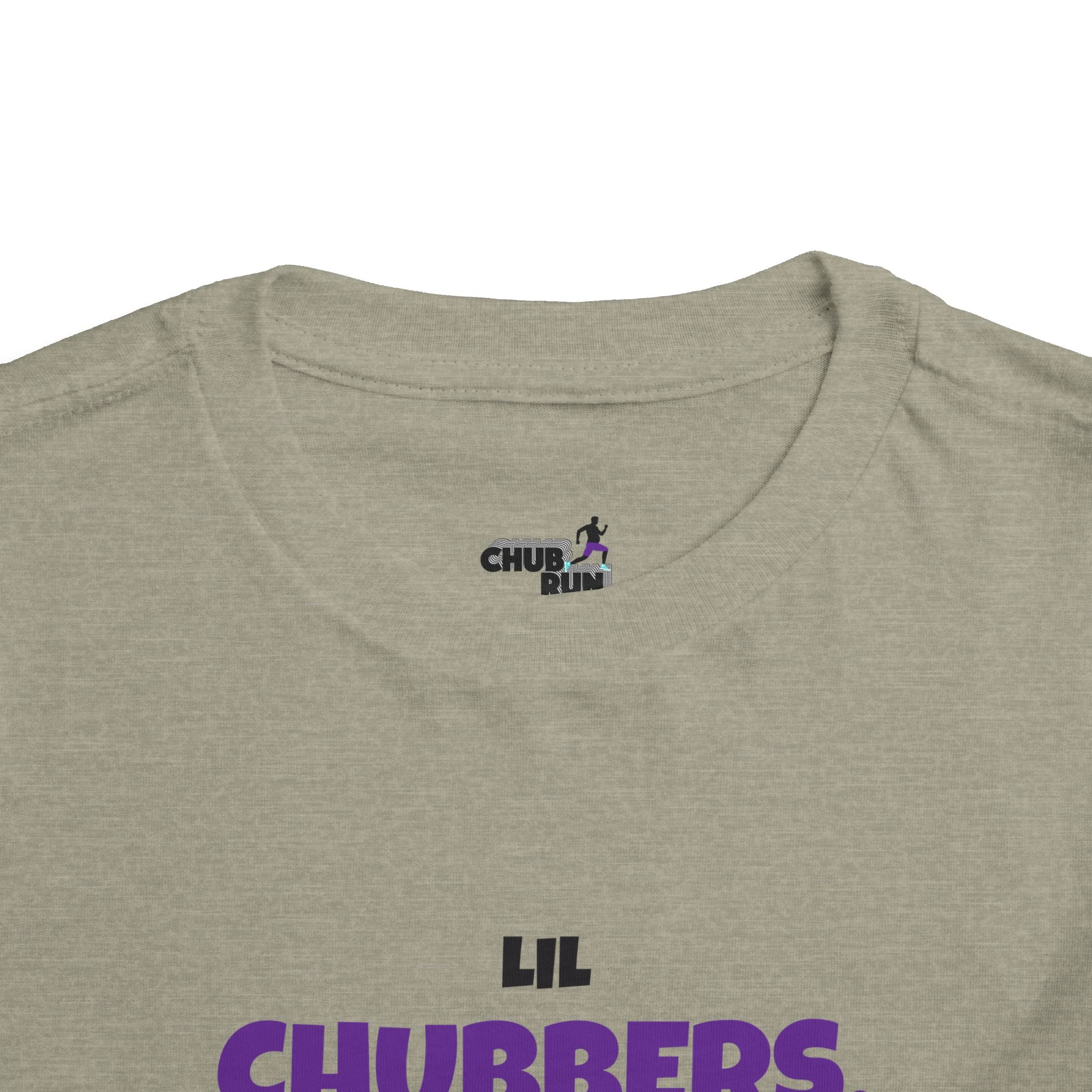 Lil Chubbers Toddler Tee — Cute Purple Logo Short Sleeve Shirt