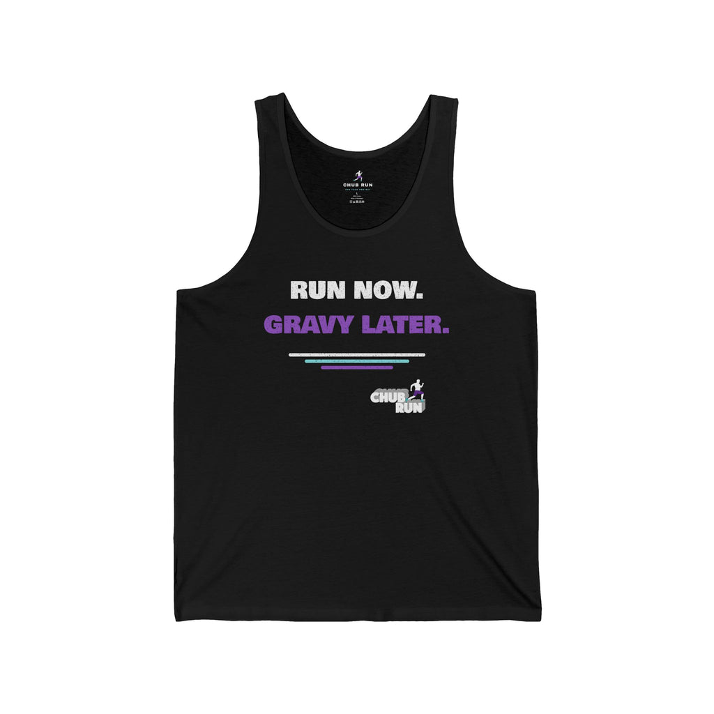 Run Now, Gravy Later Tank Top — Funny Running Motivation Fitness Tank