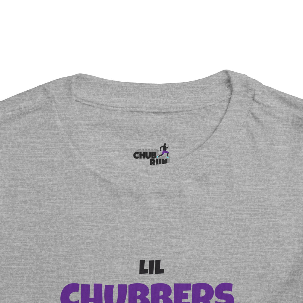 Lil Chubbers Toddler Tee — Cute Purple Logo Short Sleeve Shirt