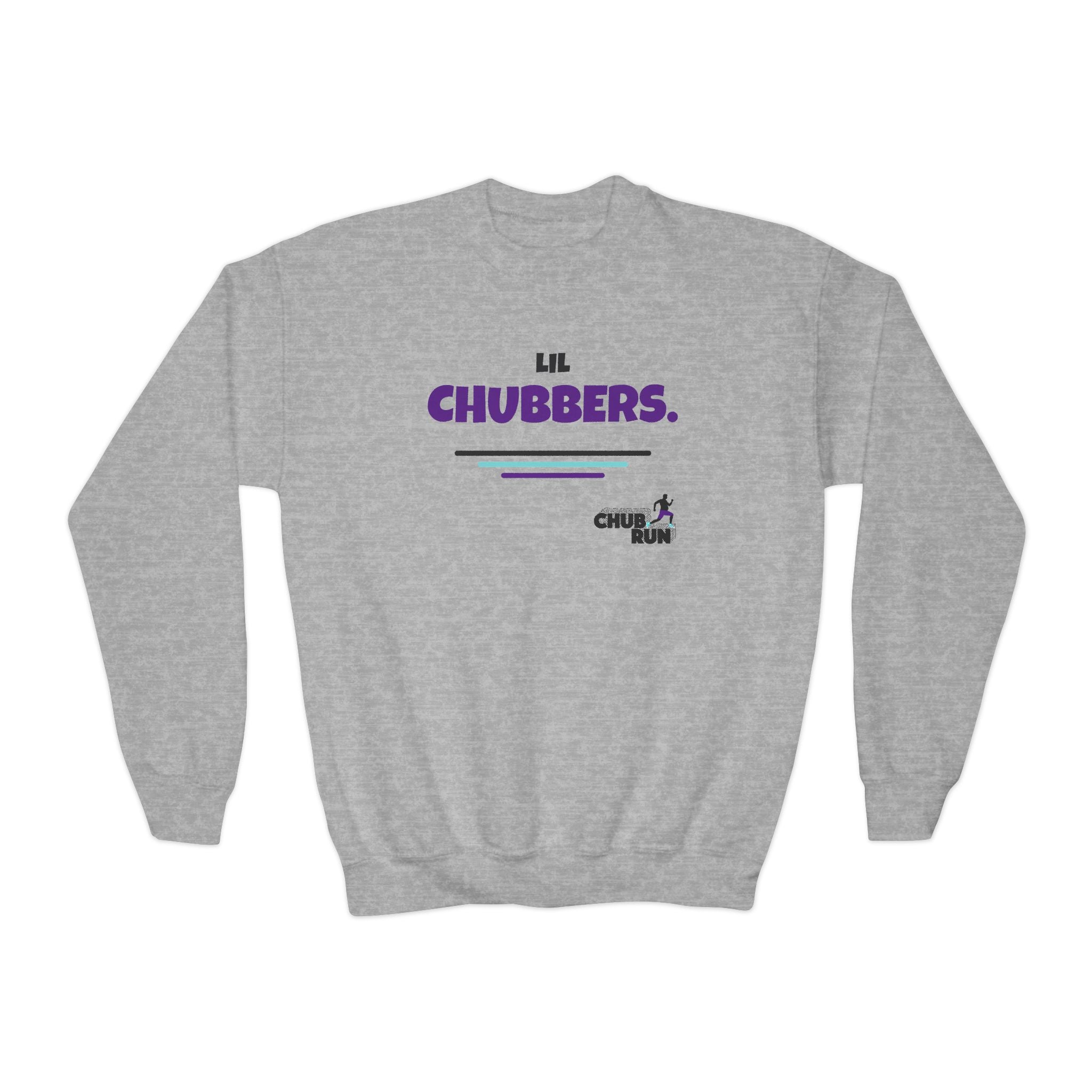 Youth Crewneck Sweatshirt — "Lil Chubbers" Graphic Pullover for Kids