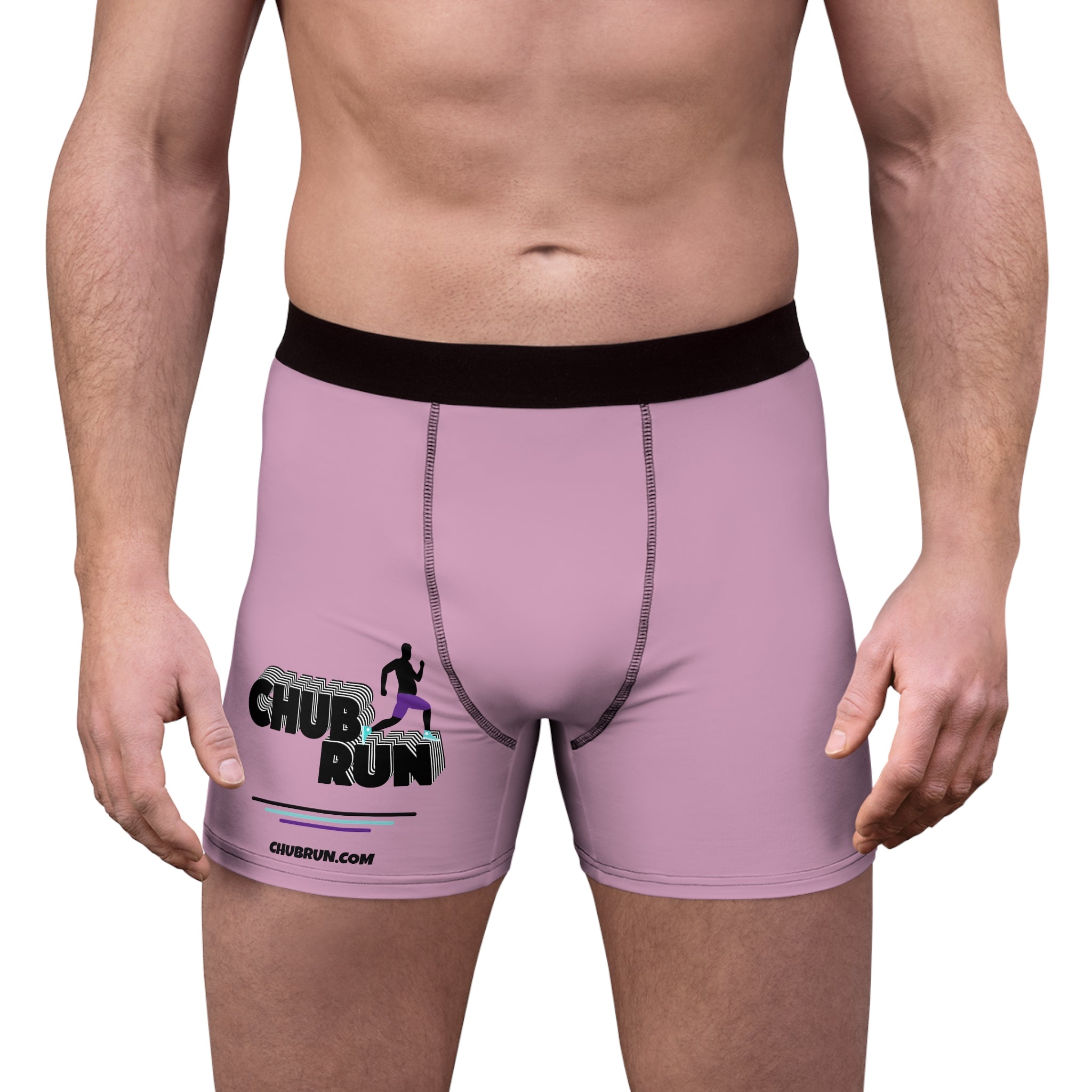 Chub Run Athletic Boxer Briefs — Pink Performance All-Over Print