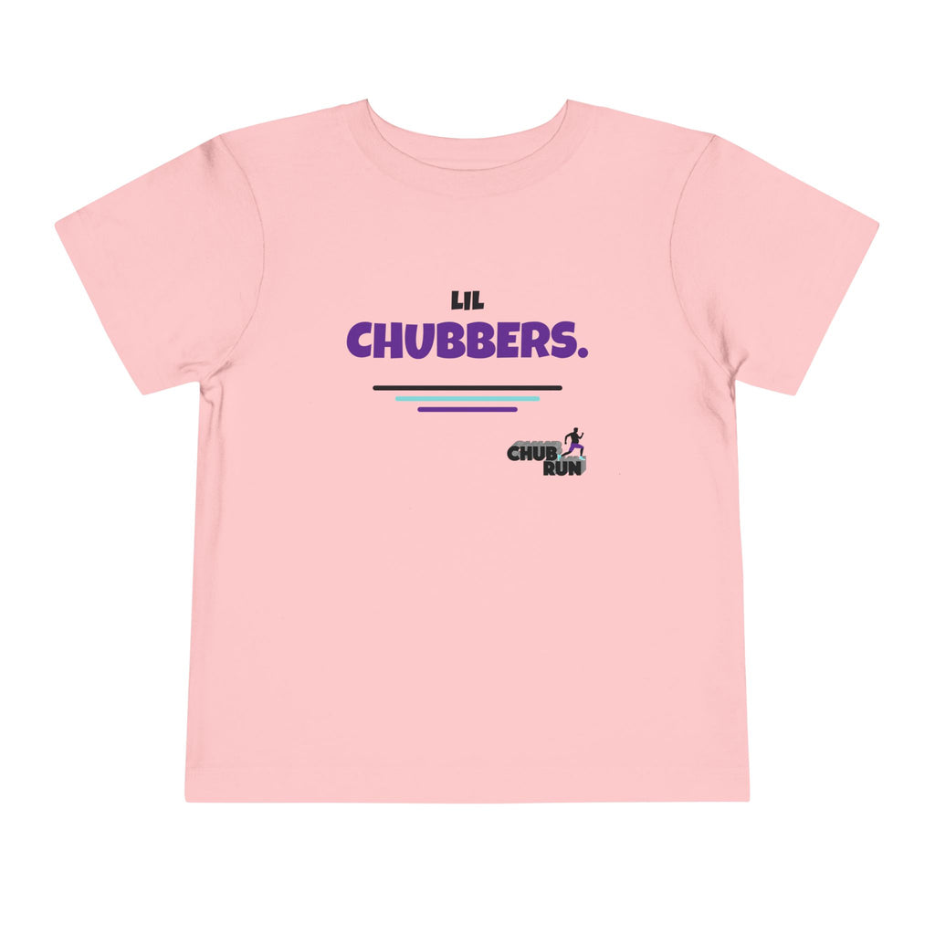 Lil Chubbers Toddler Tee — Cute Purple Logo Short Sleeve Shirt