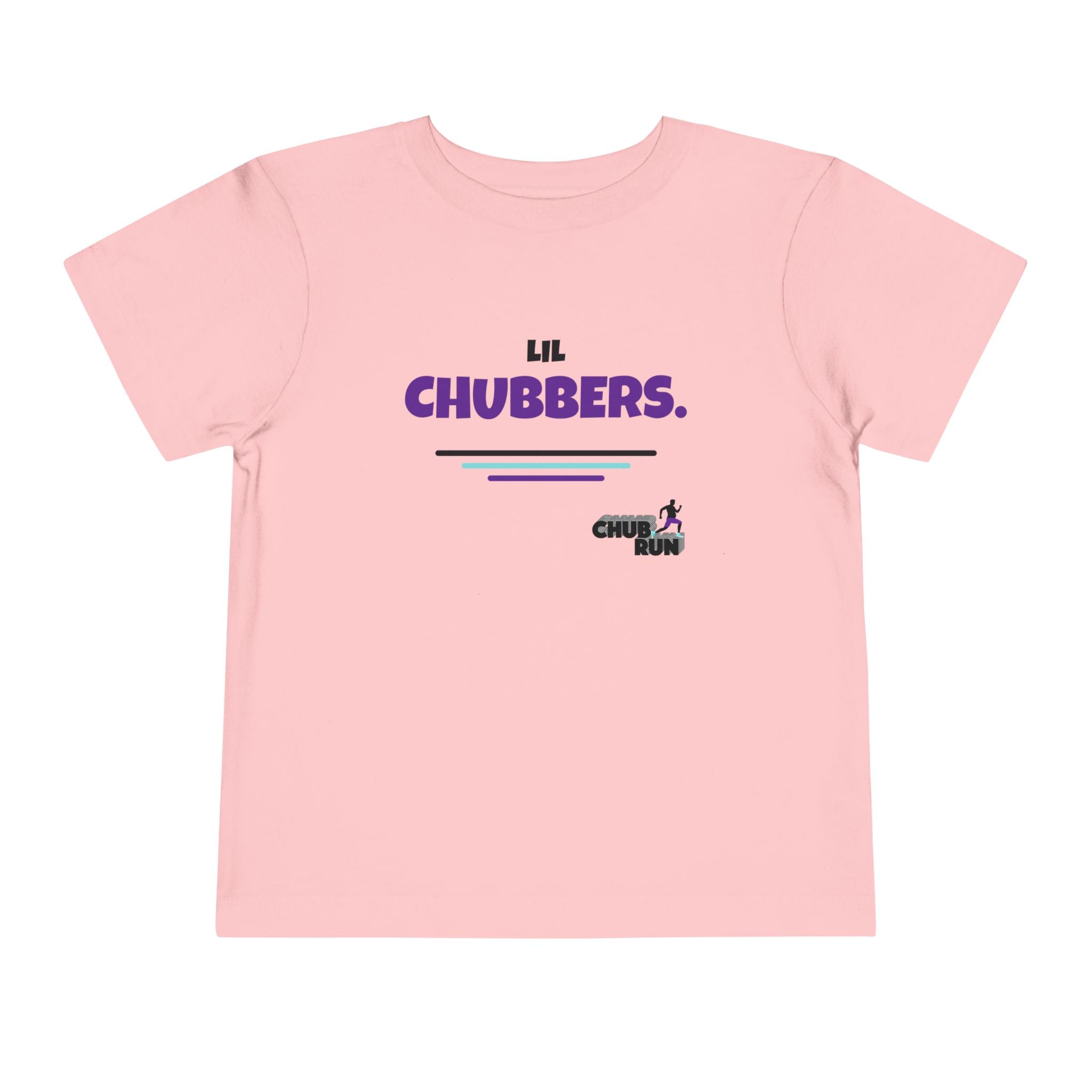 Lil Chubbers Toddler Tee — Cute Purple Logo Short Sleeve Shirt
