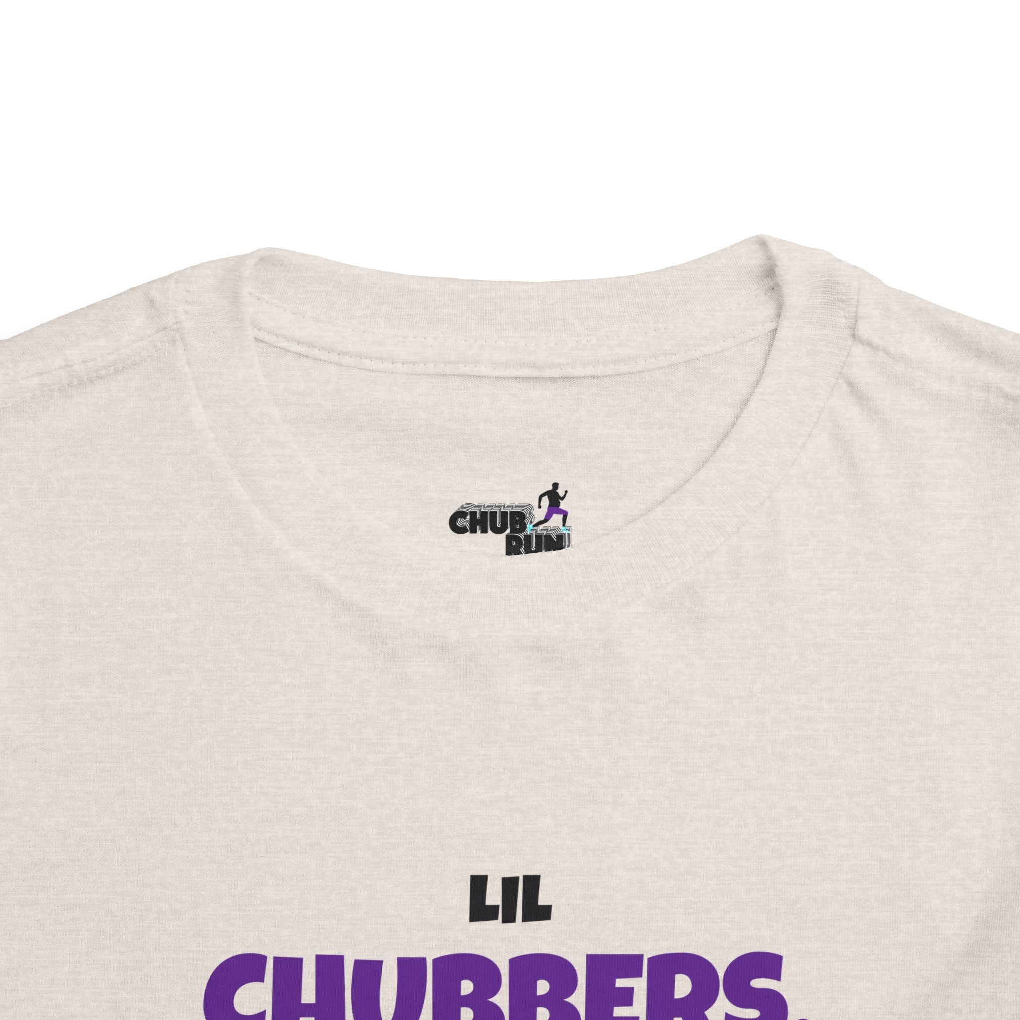 Lil Chubbers Toddler Tee — Cute Purple Logo Short Sleeve Shirt