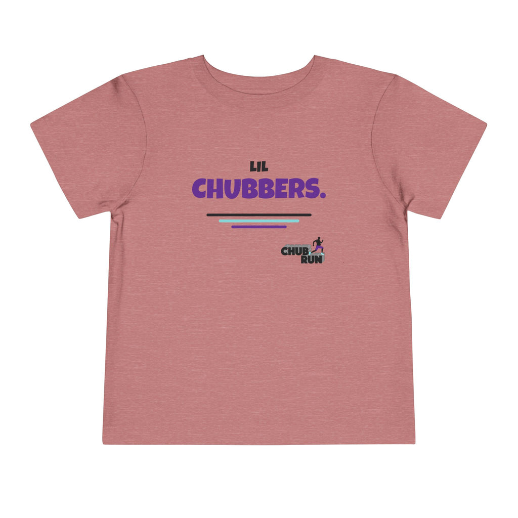 Lil Chubbers Toddler Tee — Cute Purple Logo Short Sleeve Shirt