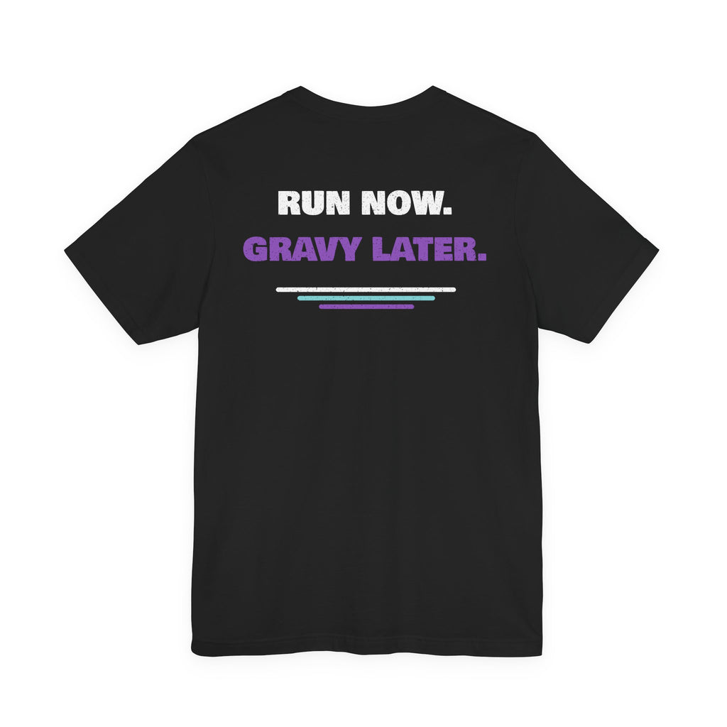 Chub Run Track Club T-Shirt — "Run Now. Gravy Later." Funny Running Tee