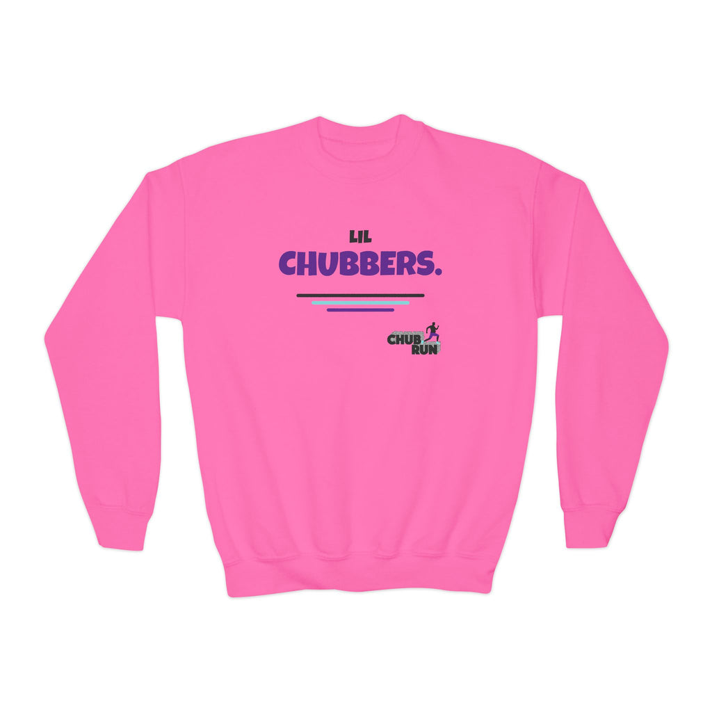Youth Crewneck Sweatshirt — "Lil Chubbers" Graphic Pullover for Kids