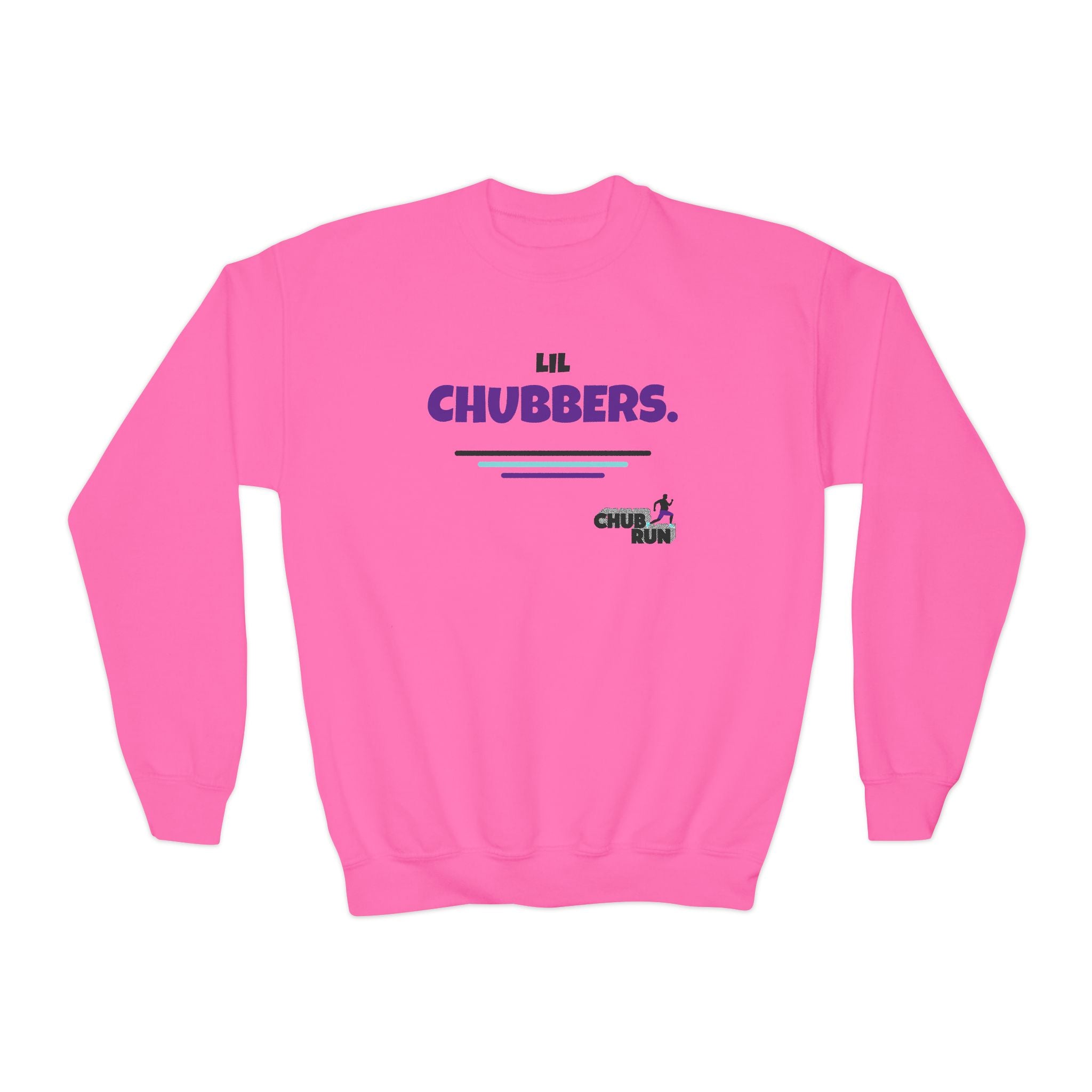 Youth Crewneck Sweatshirt — "Lil Chubbers" Graphic Pullover for Kids
