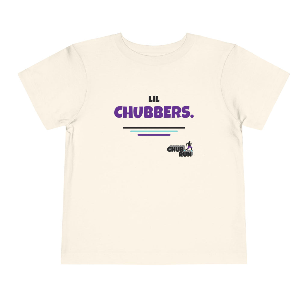 Lil Chubbers Toddler Tee — Cute Purple Logo Short Sleeve Shirt