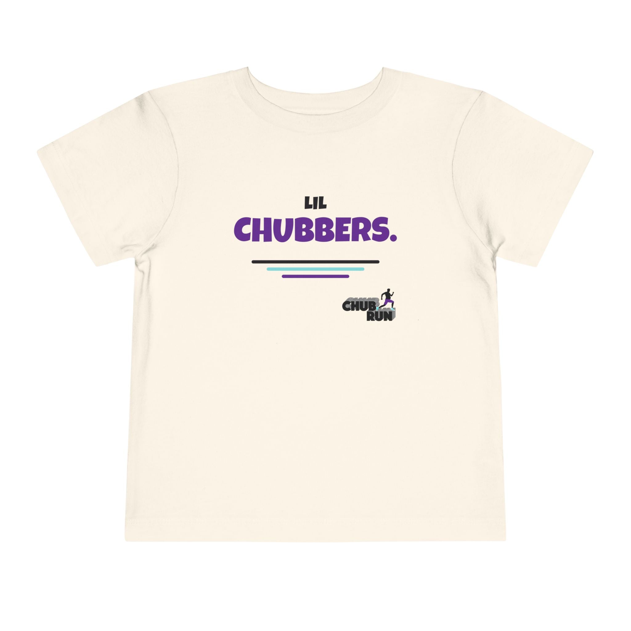 Lil Chubbers Toddler Tee — Cute Purple Logo Short Sleeve Shirt