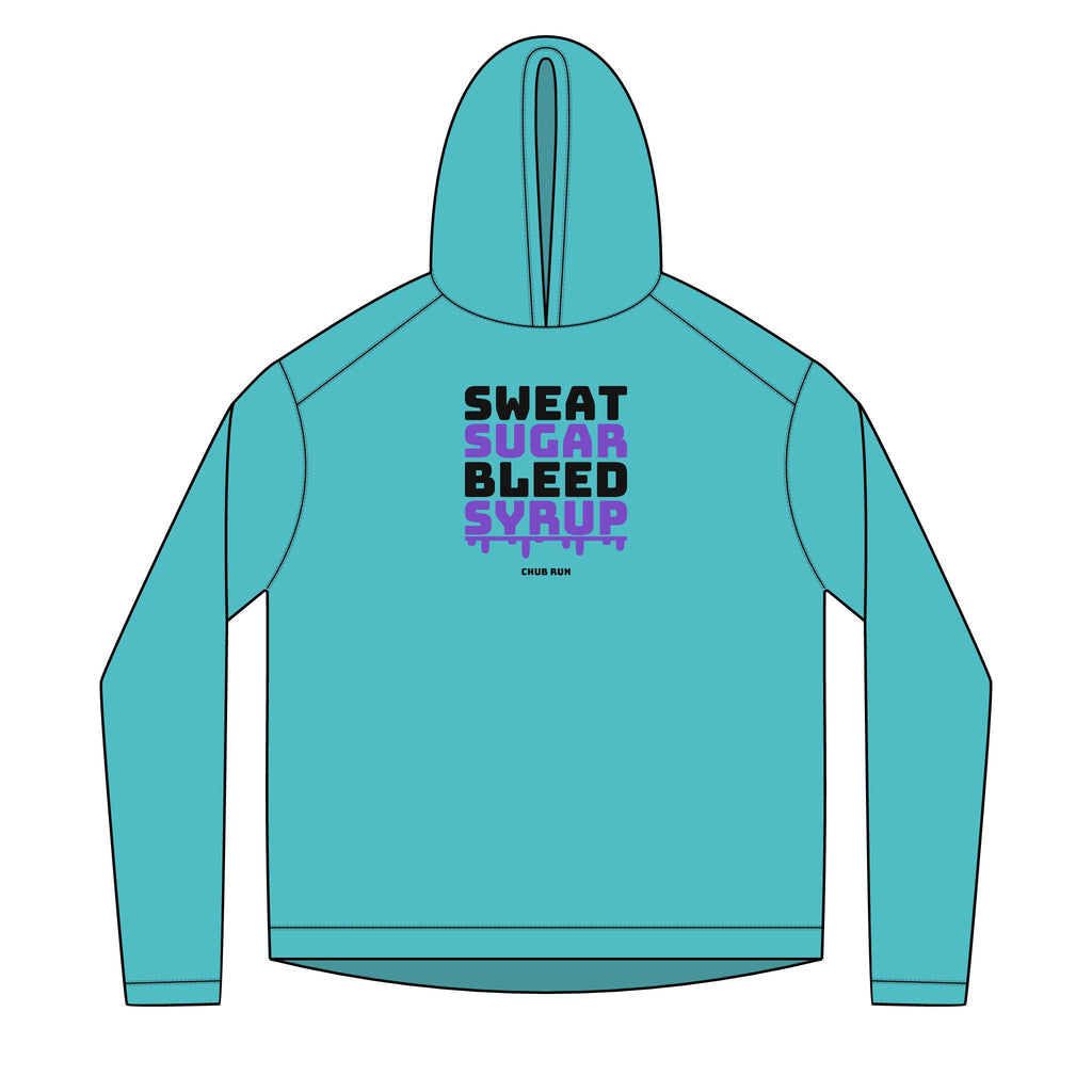 Sweat Sugar Bleed Syrup — UPF 50+ Sun Hoodie | Lightweight Running & Trail Layer