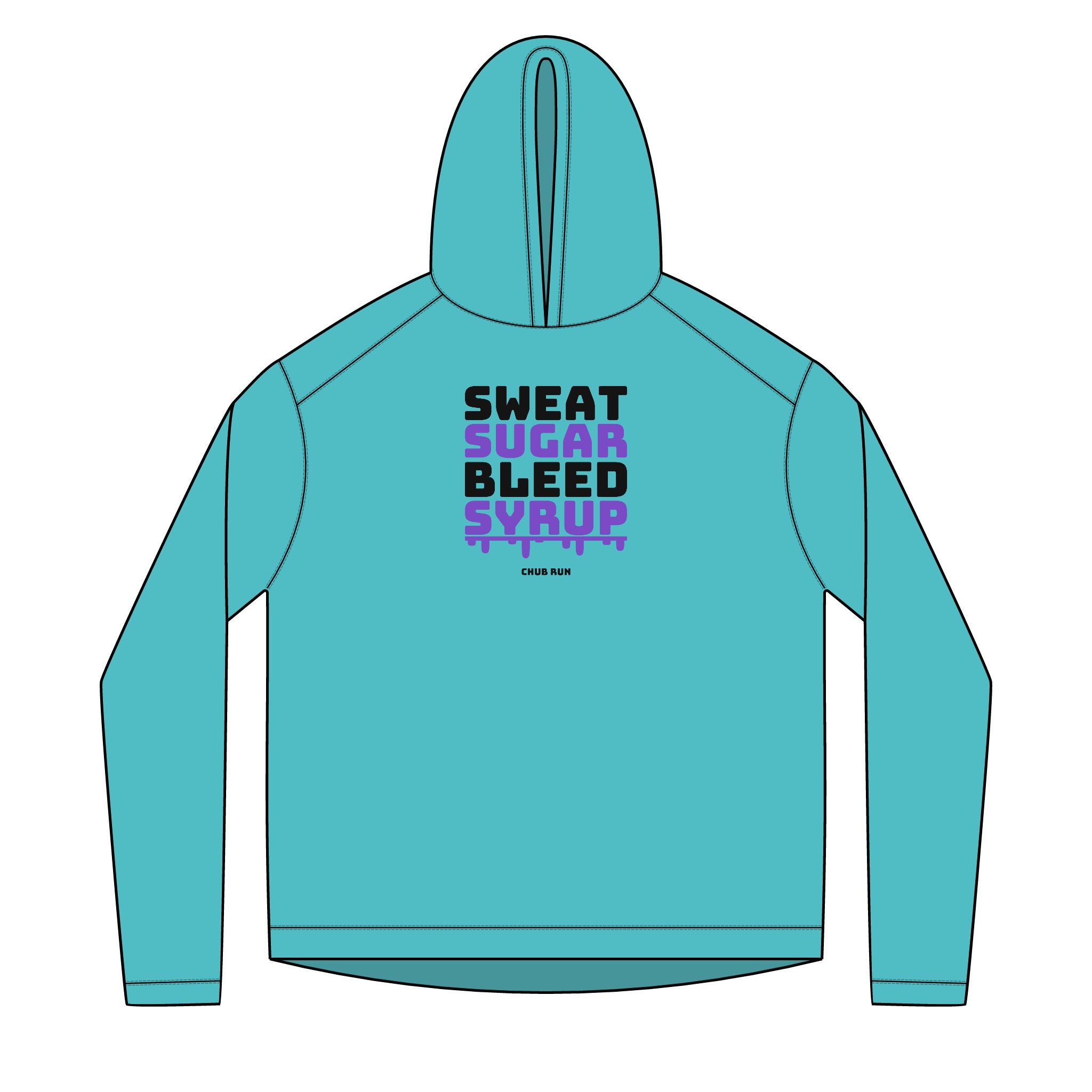 Sweat Sugar Bleed Syrup — UPF 50+ Sun Hoodie | Lightweight Running & Trail Layer