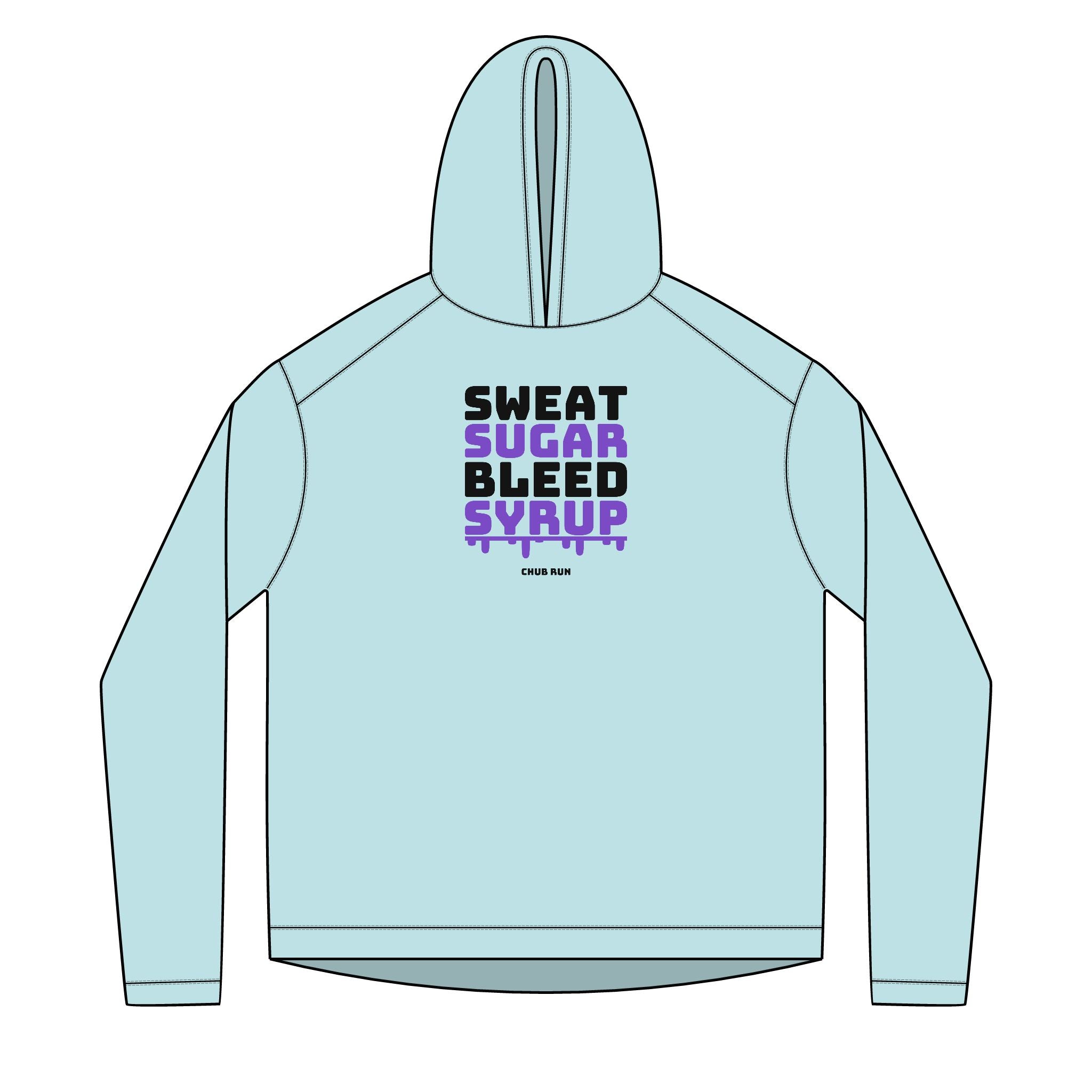 Sweat Sugar Bleed Syrup — UPF 50+ Sun Hoodie | Lightweight Running & Trail Layer