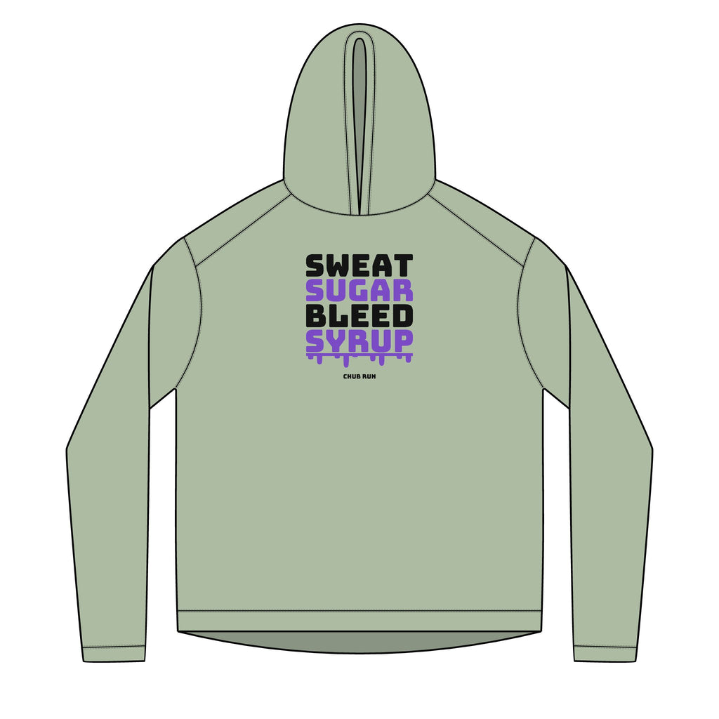 Sweat Sugar Bleed Syrup — UPF 50+ Sun Hoodie | Lightweight Running & Trail Layer
