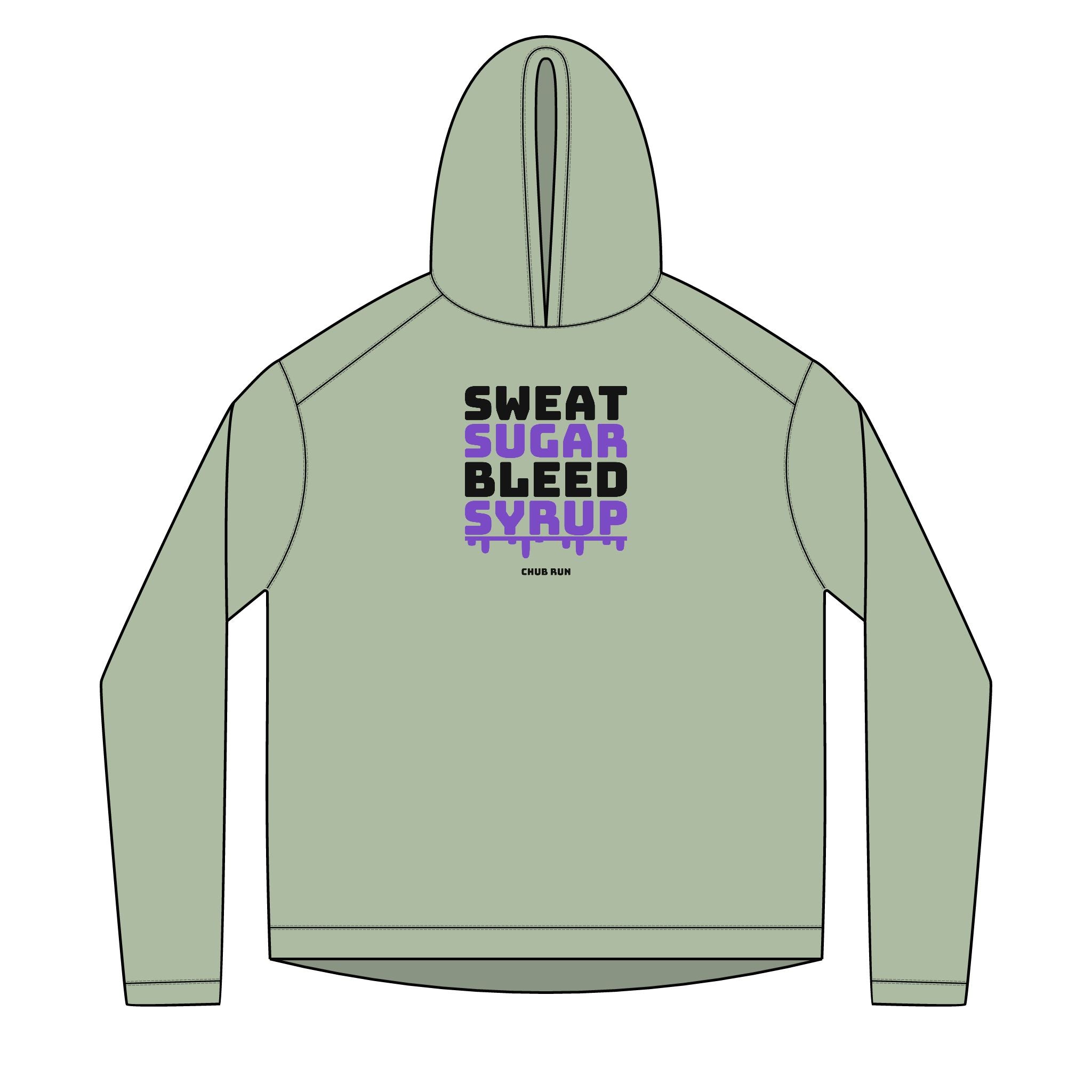 Sweat Sugar Bleed Syrup — UPF 50+ Sun Hoodie | Lightweight Running & Trail Layer