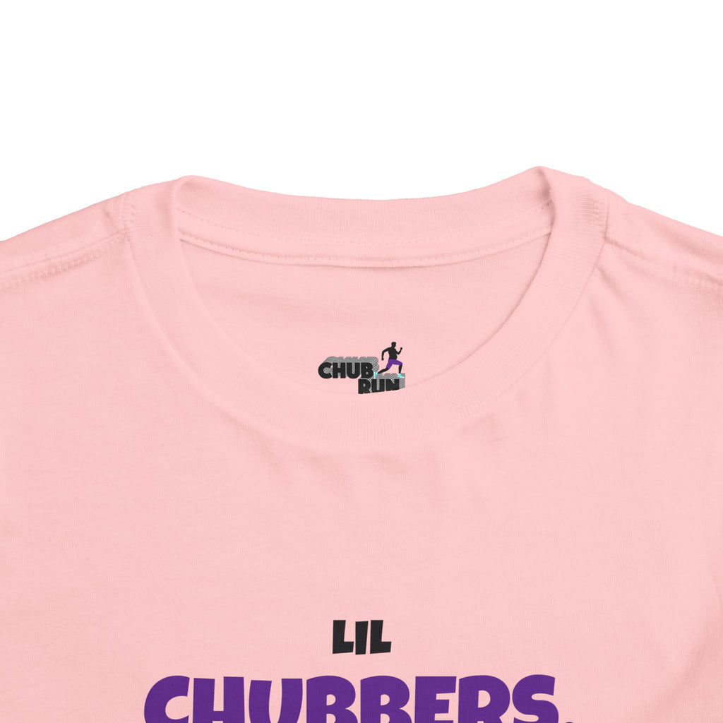 Lil Chubbers Toddler Tee — Cute Purple Logo Short Sleeve Shirt