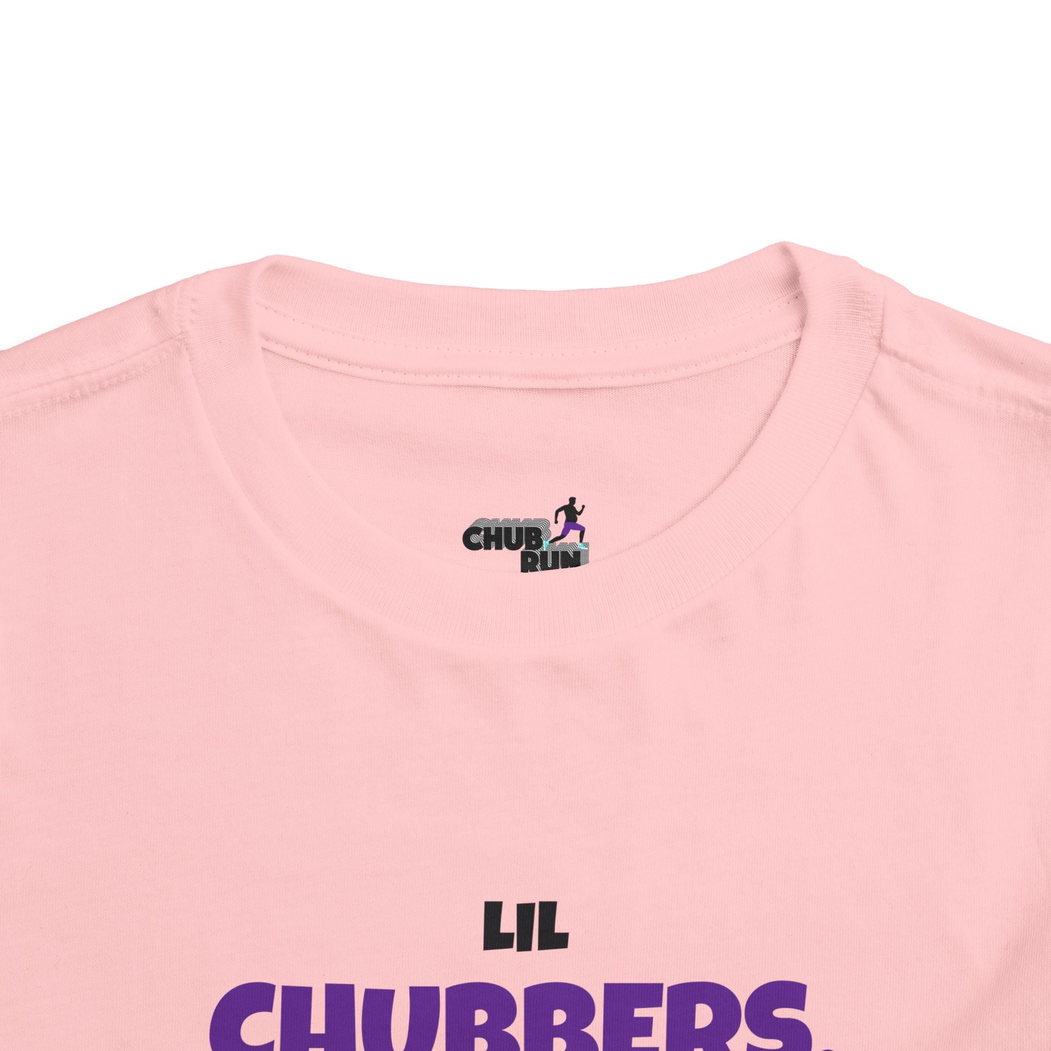 Lil Chubbers Toddler Tee — Cute Purple Logo Short Sleeve Shirt