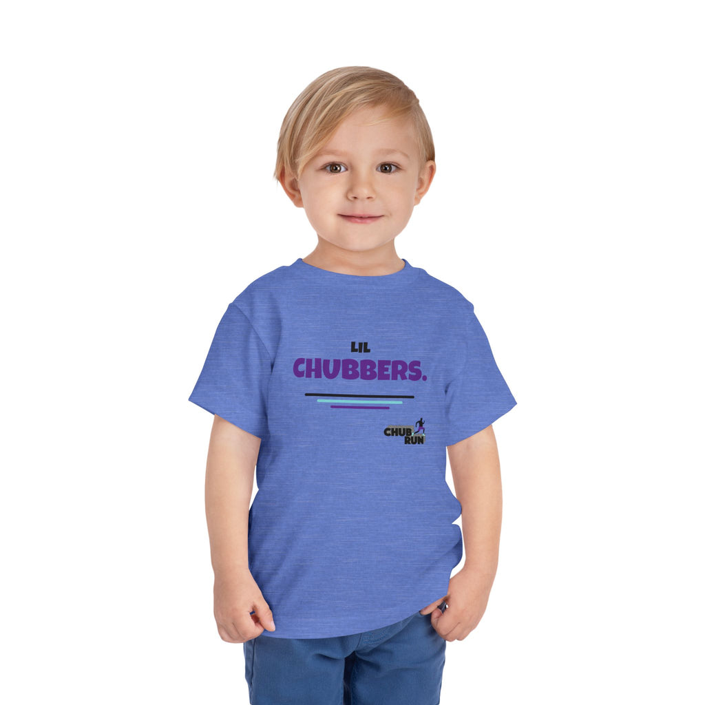 Lil Chubbers Toddler Tee — Cute Purple Logo Short Sleeve Shirt
