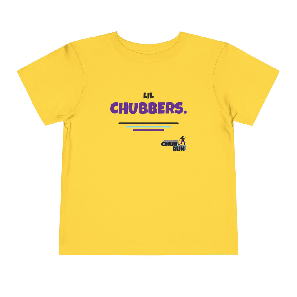 Lil Chubbers Toddler Tee — Cute Purple Logo Short Sleeve Shirt