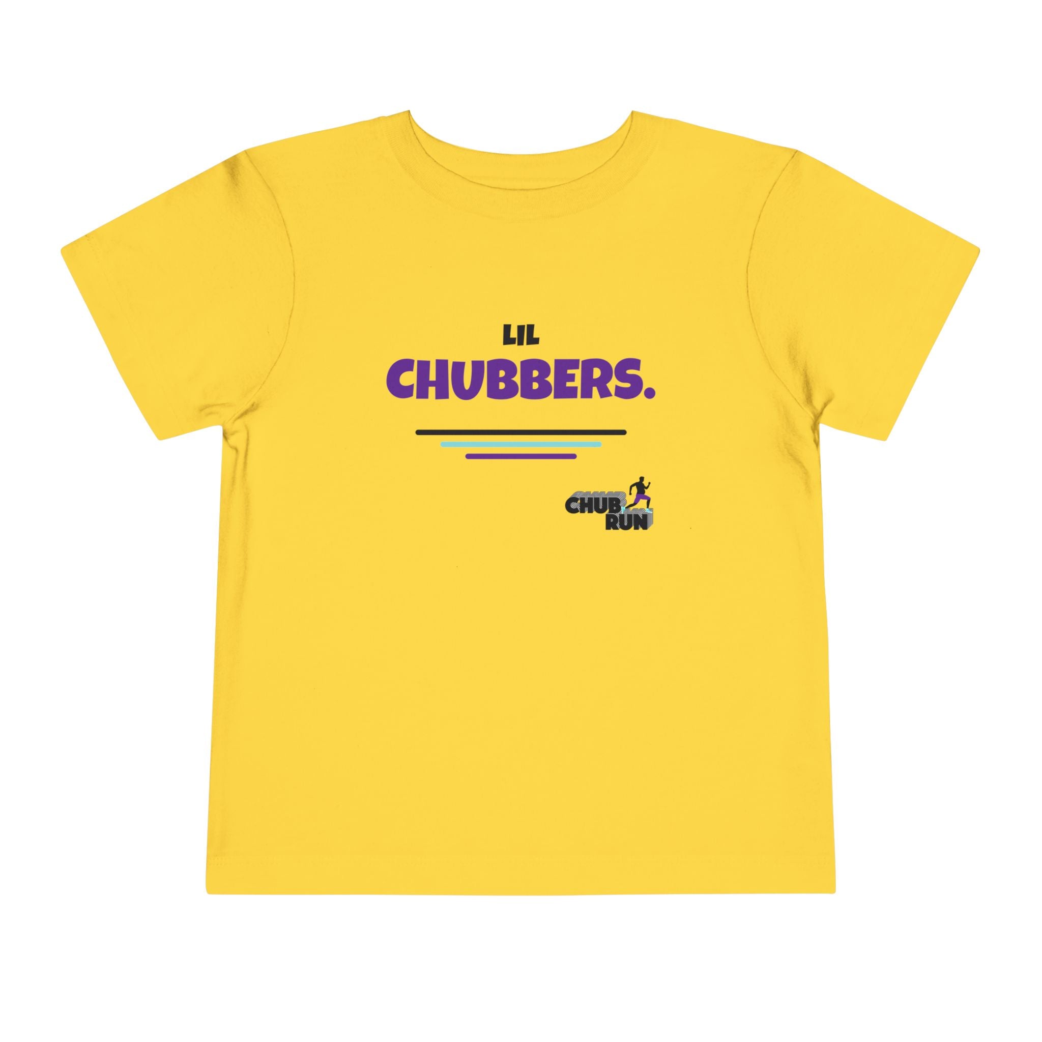 Lil Chubbers Toddler Tee — Cute Purple Logo Short Sleeve Shirt