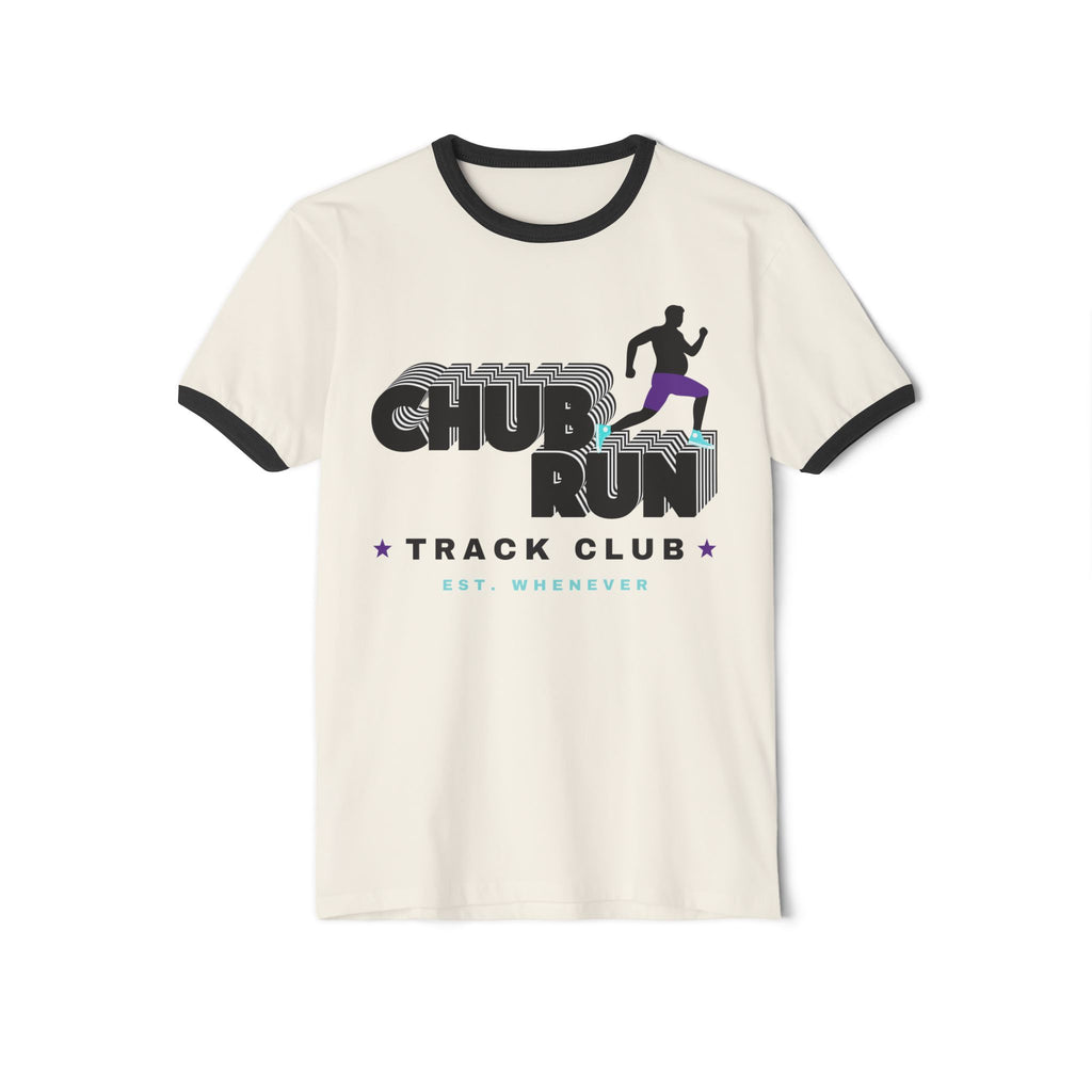 Chub Run Track Club Ringer T-Shirt — Vintage Runner Graphic