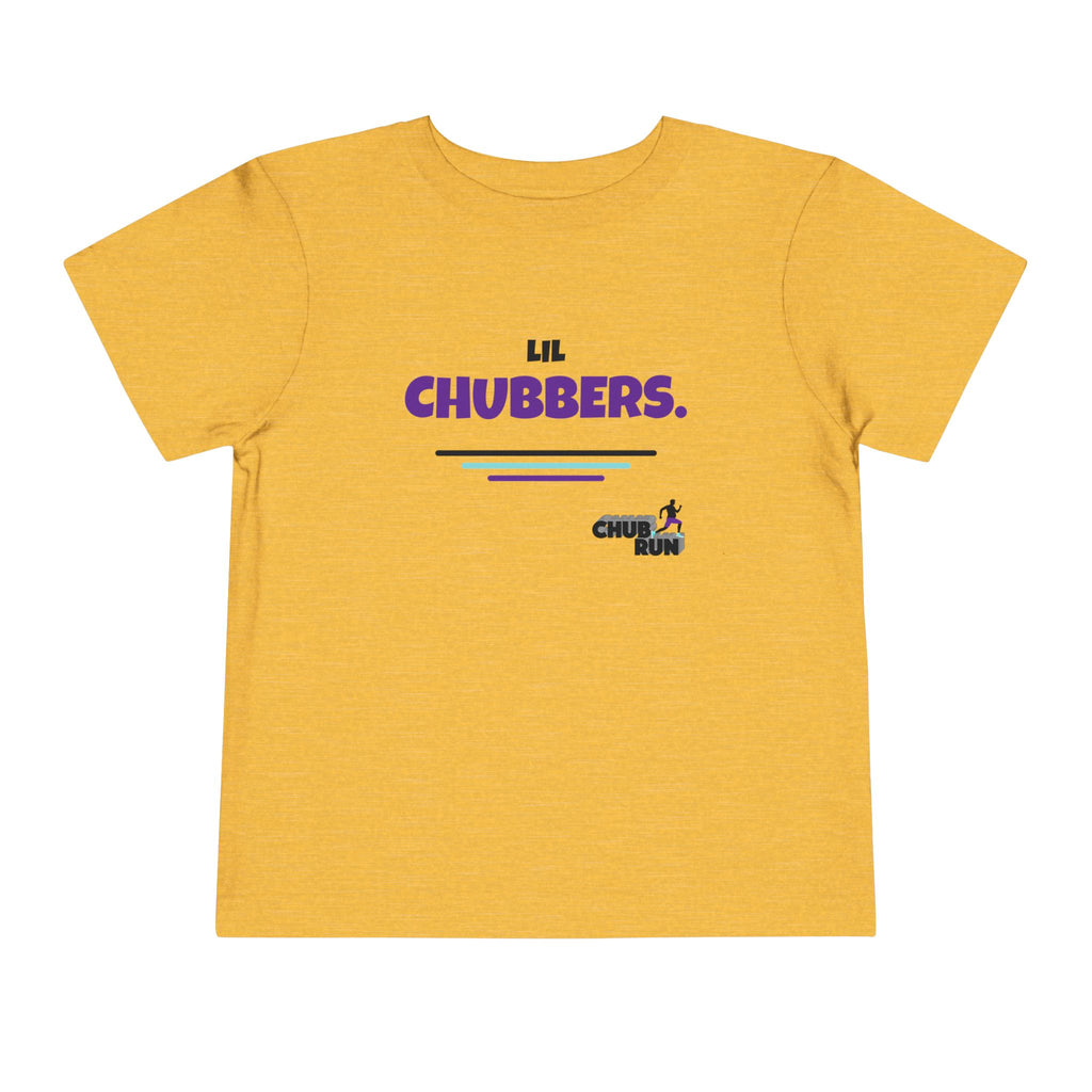 Lil Chubbers Toddler Tee — Cute Purple Logo Short Sleeve Shirt