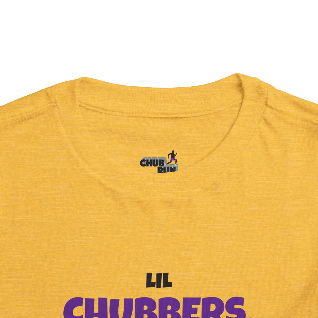 Lil Chubbers Toddler Tee — Cute Purple Logo Short Sleeve Shirt