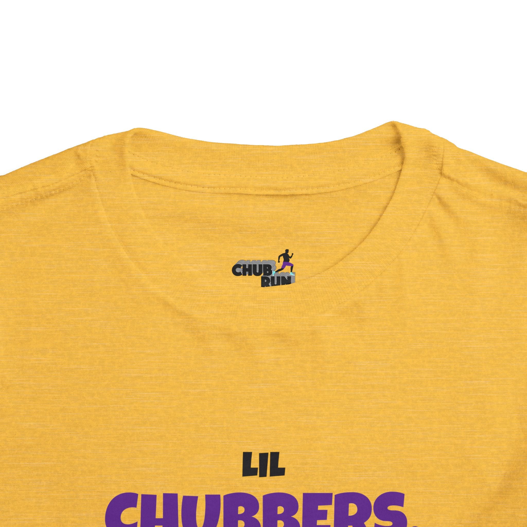 Lil Chubbers Toddler Tee — Cute Purple Logo Short Sleeve Shirt