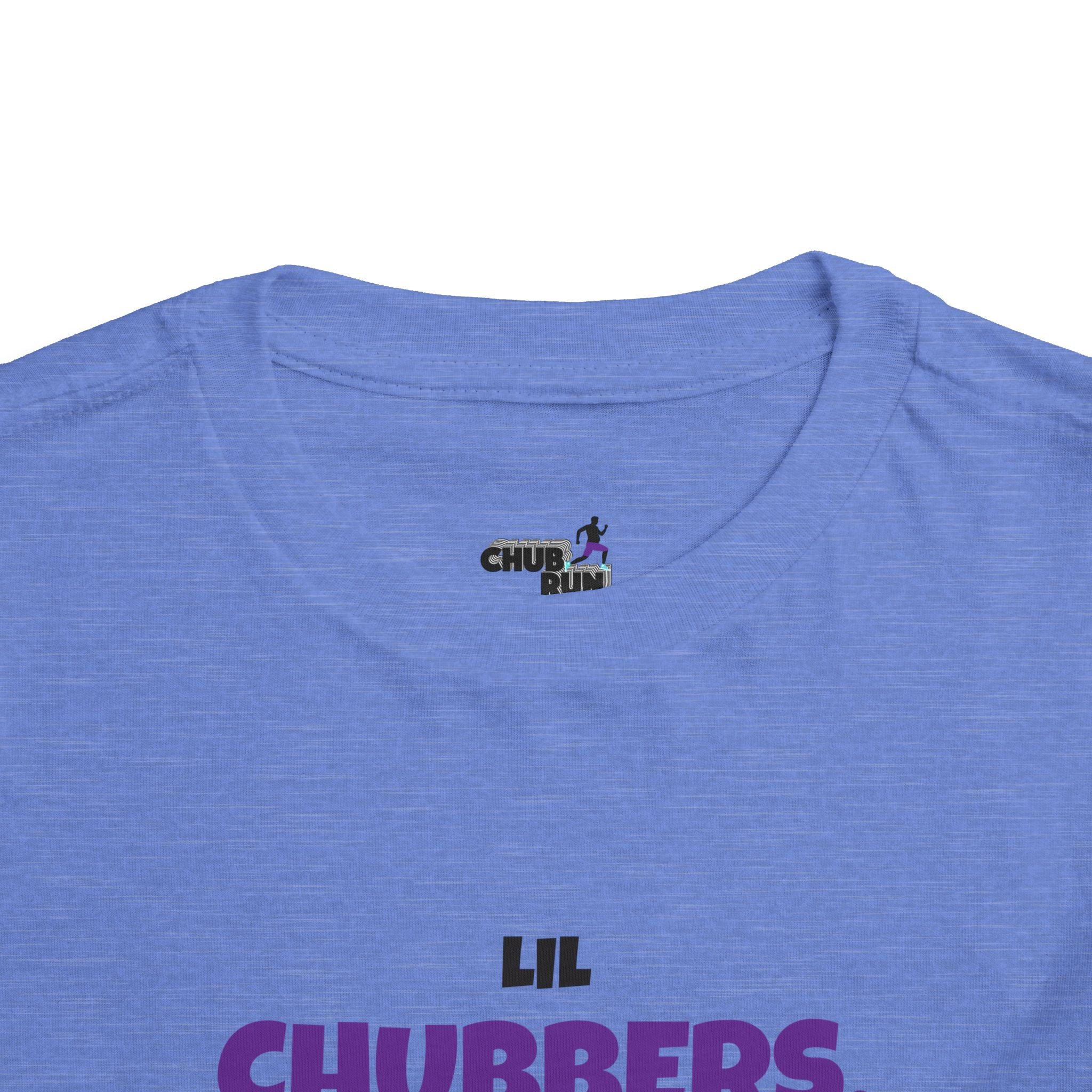 Lil Chubbers Toddler Tee — Cute Purple Logo Short Sleeve Shirt