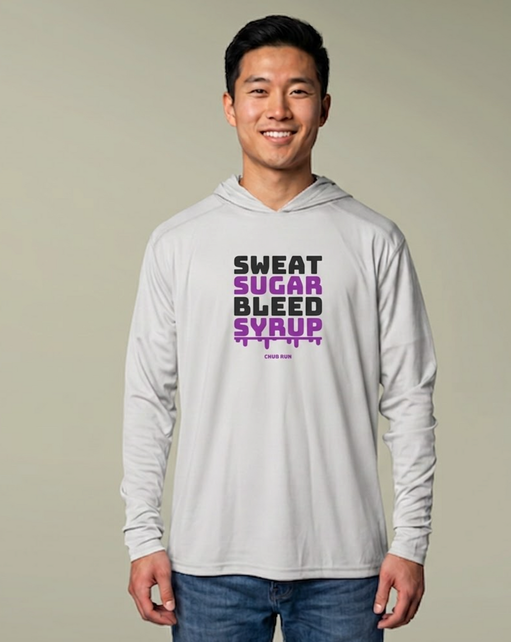 Sweat Sugar Bleed Syrup — UPF 50+ Sun Hoodie | Lightweight Running & Trail Layer