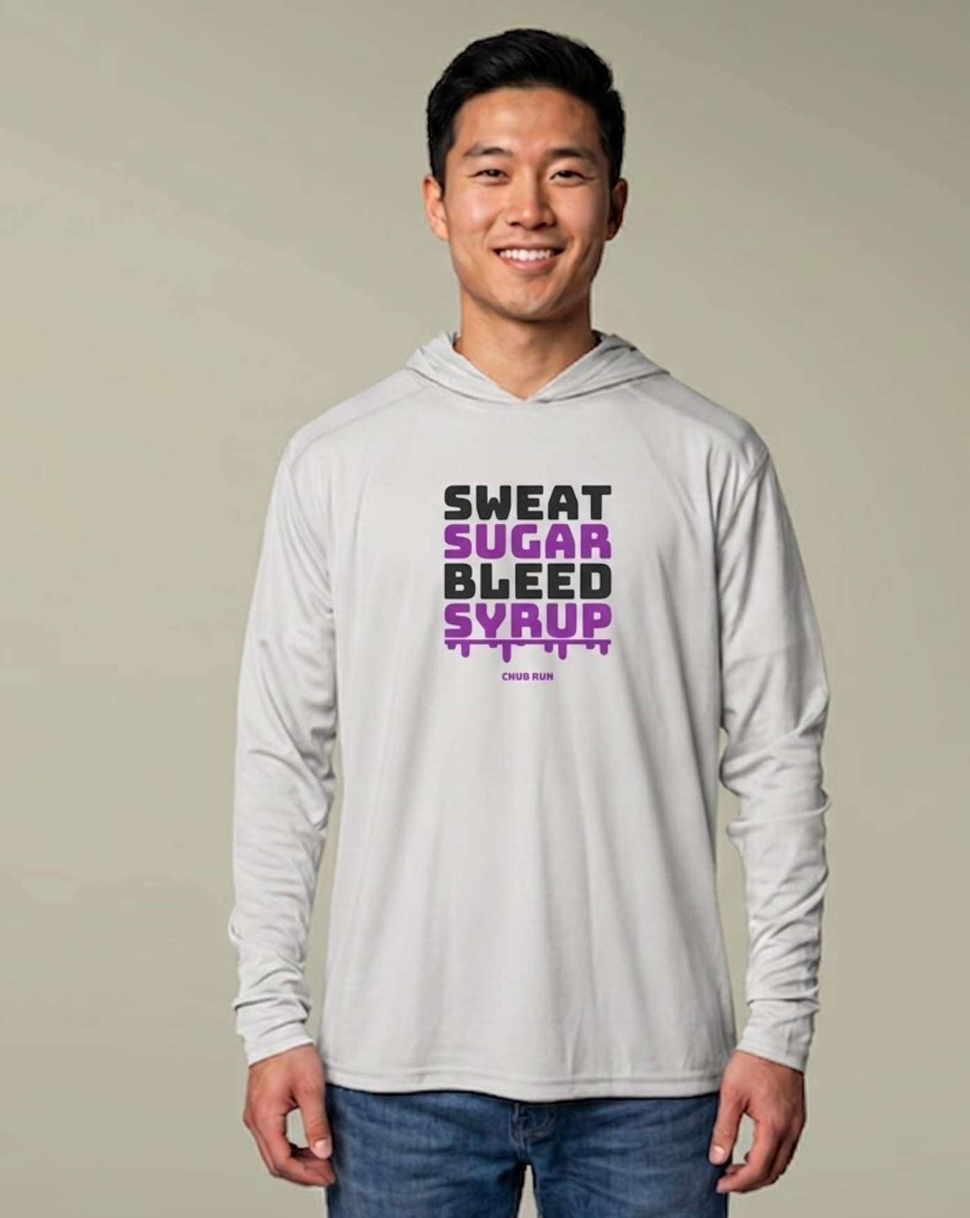 Sweat Sugar Bleed Syrup — UPF 50+ Sun Hoodie | Lightweight Running & Trail Layer